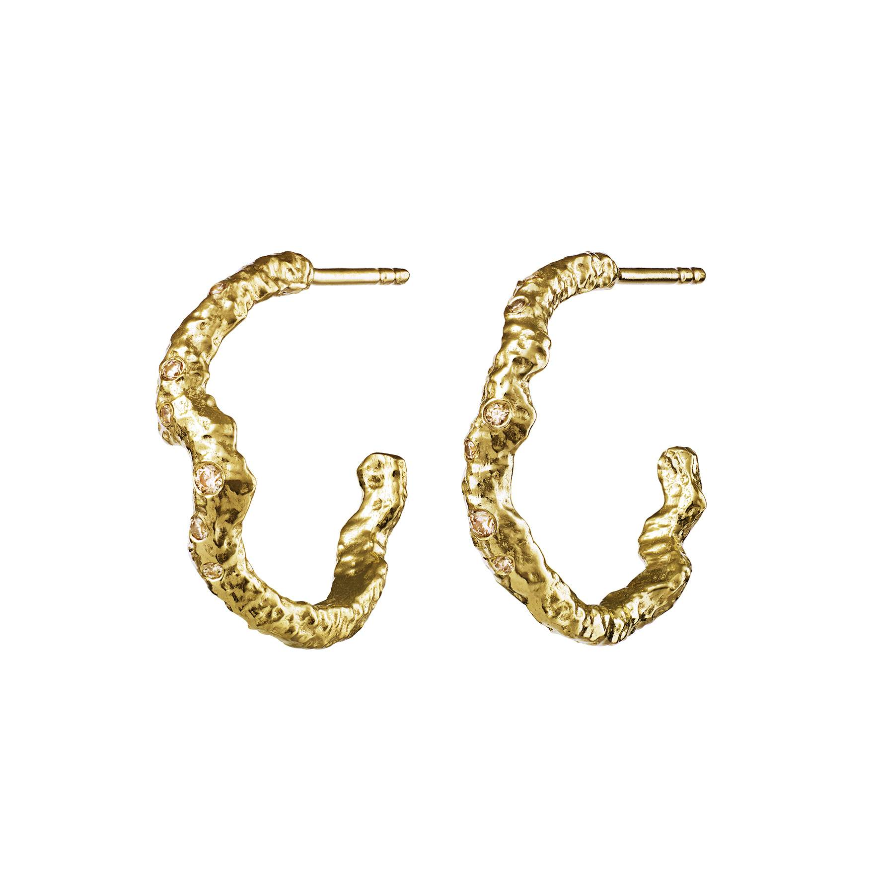 Janine Grande Earrings from Maanesten in Goldplated-Silver Sterling 925