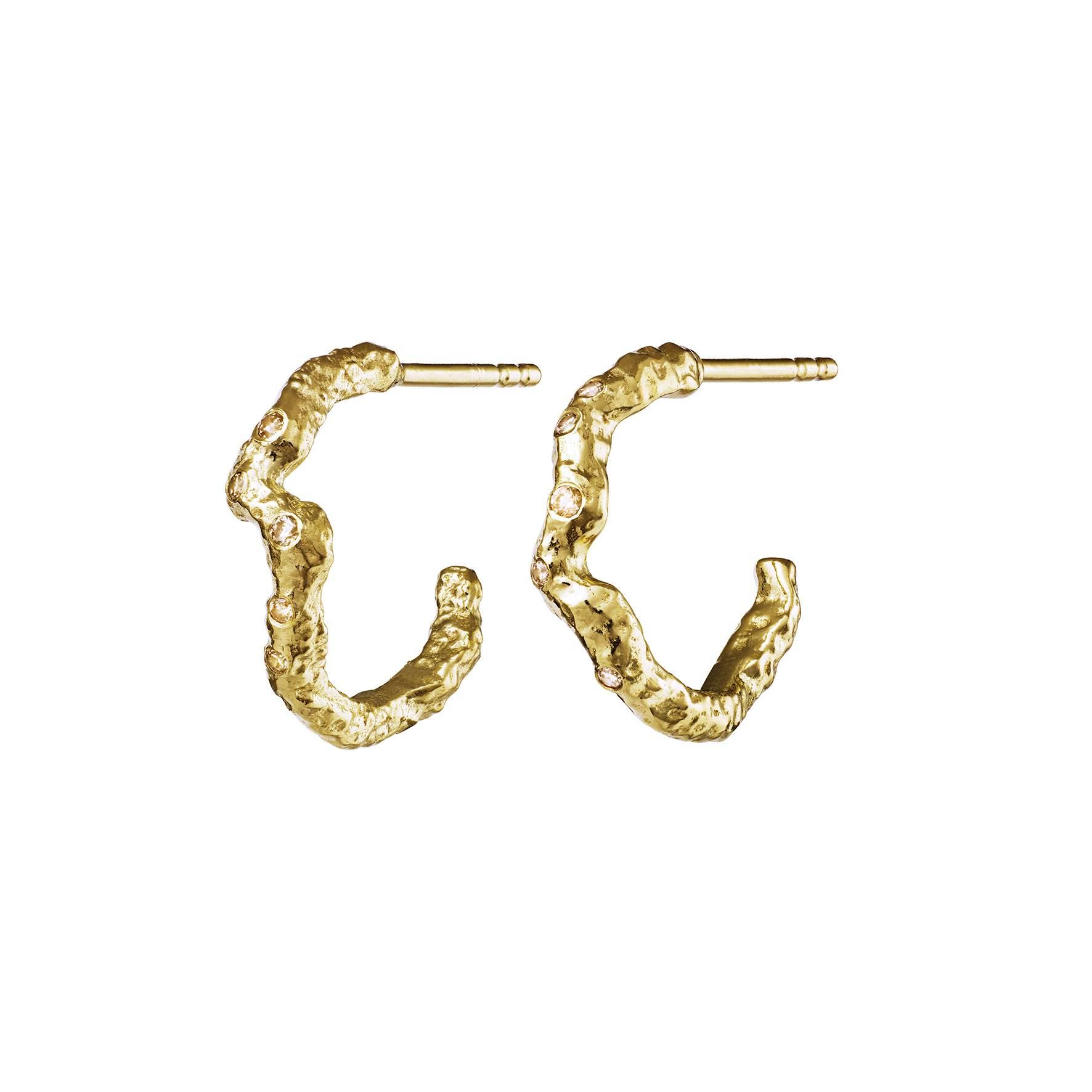 Janine Medium Earrings von Maanesten in Vergoldet-Silber Sterling 925