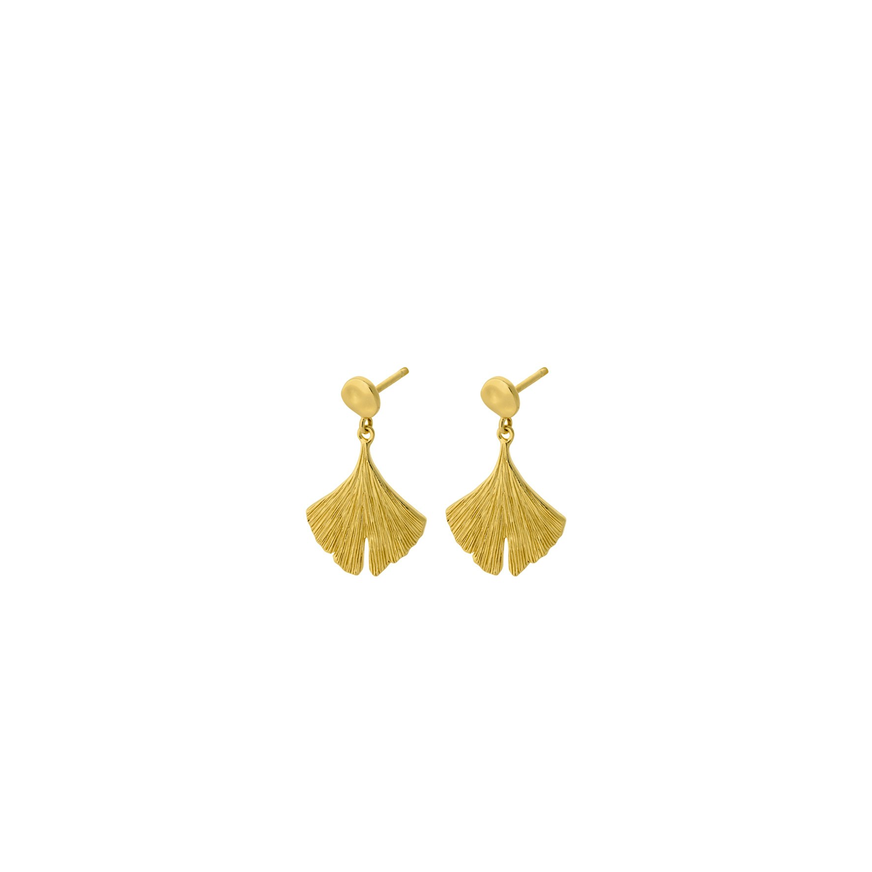 Biloba Earrings from Pernille Corydon in Goldplated-Silver Sterling 925
