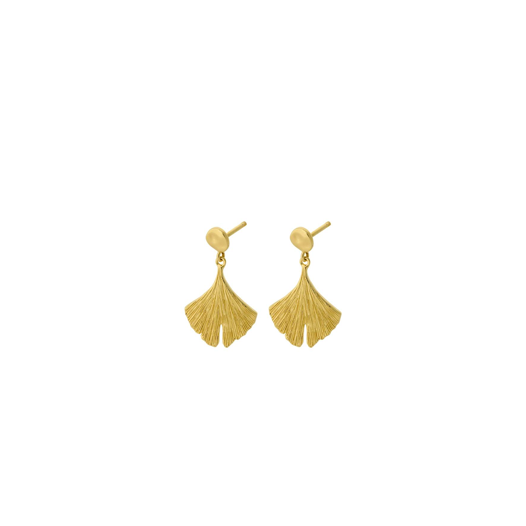 Biloba Earrings von Pernille Corydon in Vergoldet-Silber Sterling 925