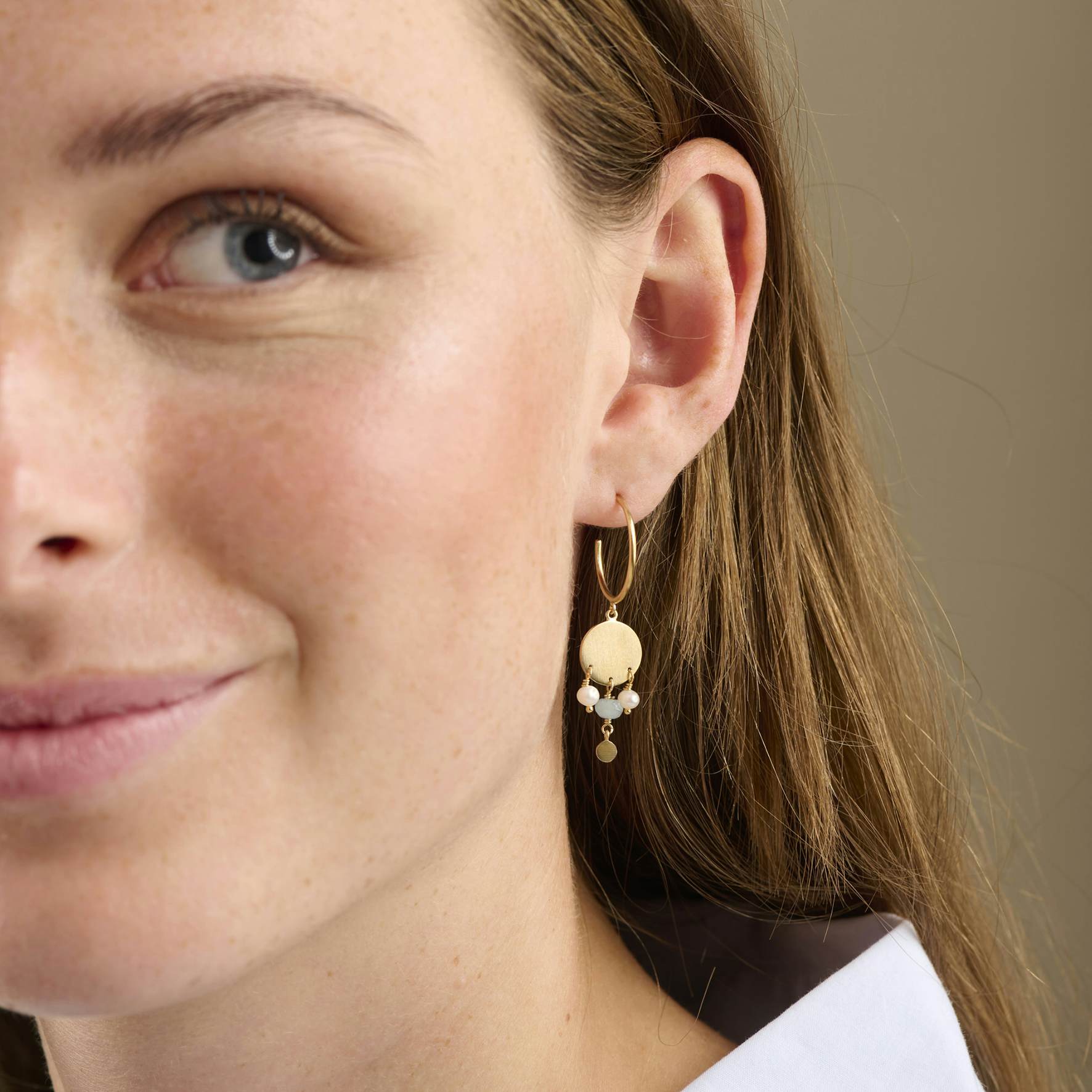 Dream Catcher Hoops from Pernille Corydon in Goldplated-Silver Sterling 925