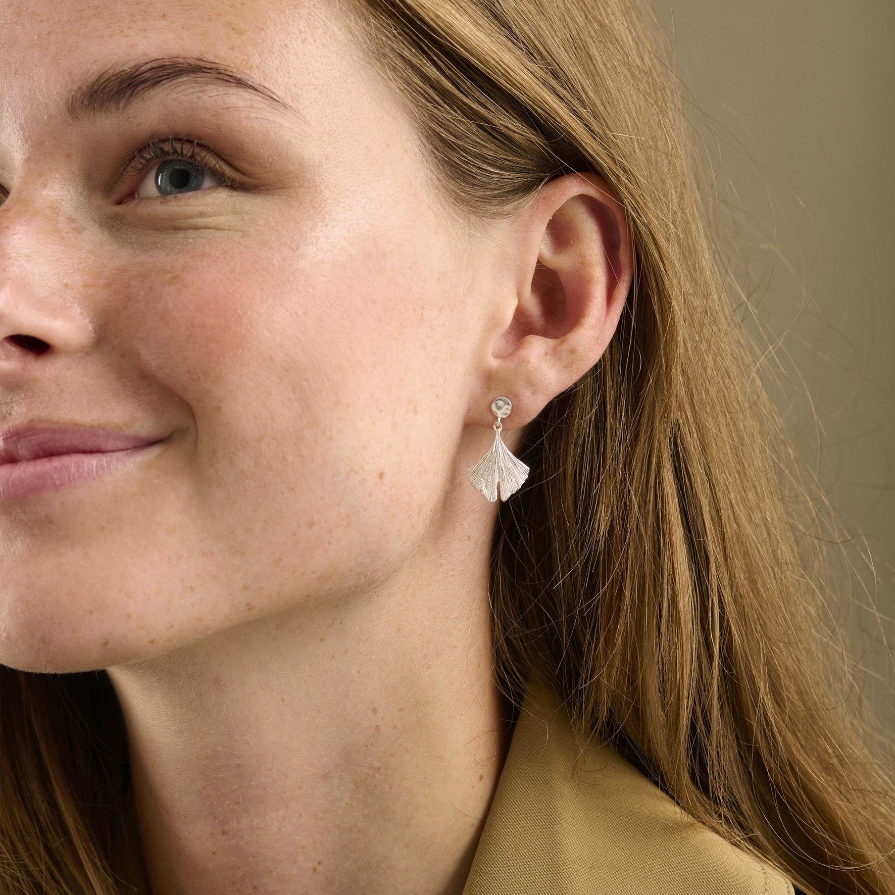 Biloba Earrings van Pernille Corydon in Verguld-Zilver Sterling 925