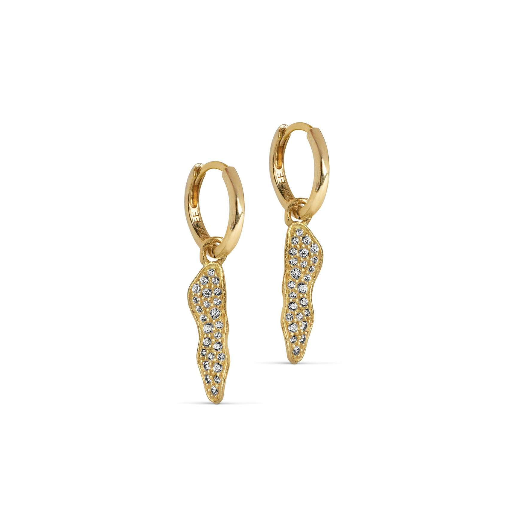 Sparkling Julia Hoops fra Enamel Copenhagen i Forgylt-Sølv Sterling 925