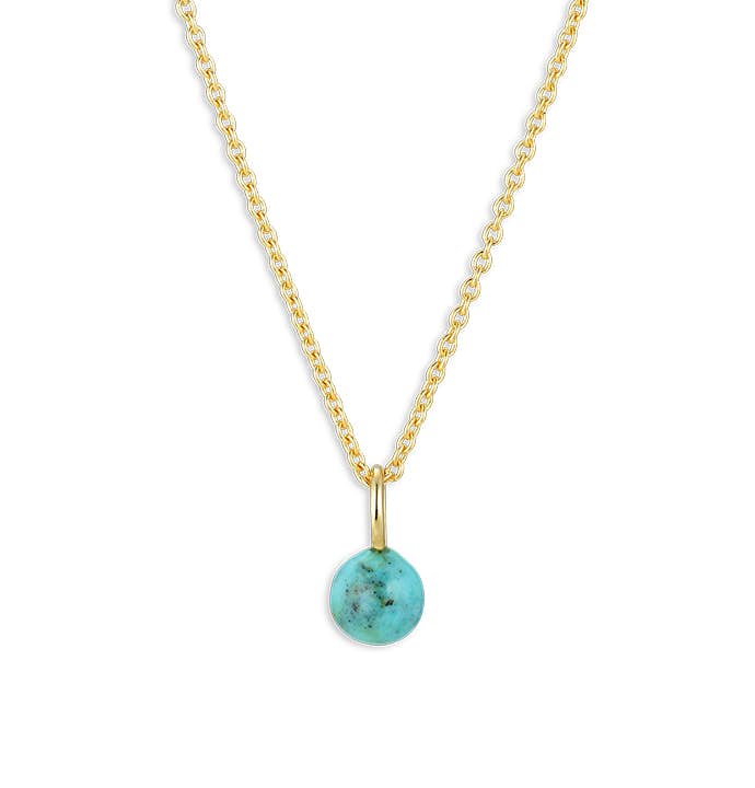 Bermuda Turquoise Pendant from Jane Kønig in Goldplated-Silver Sterling 925