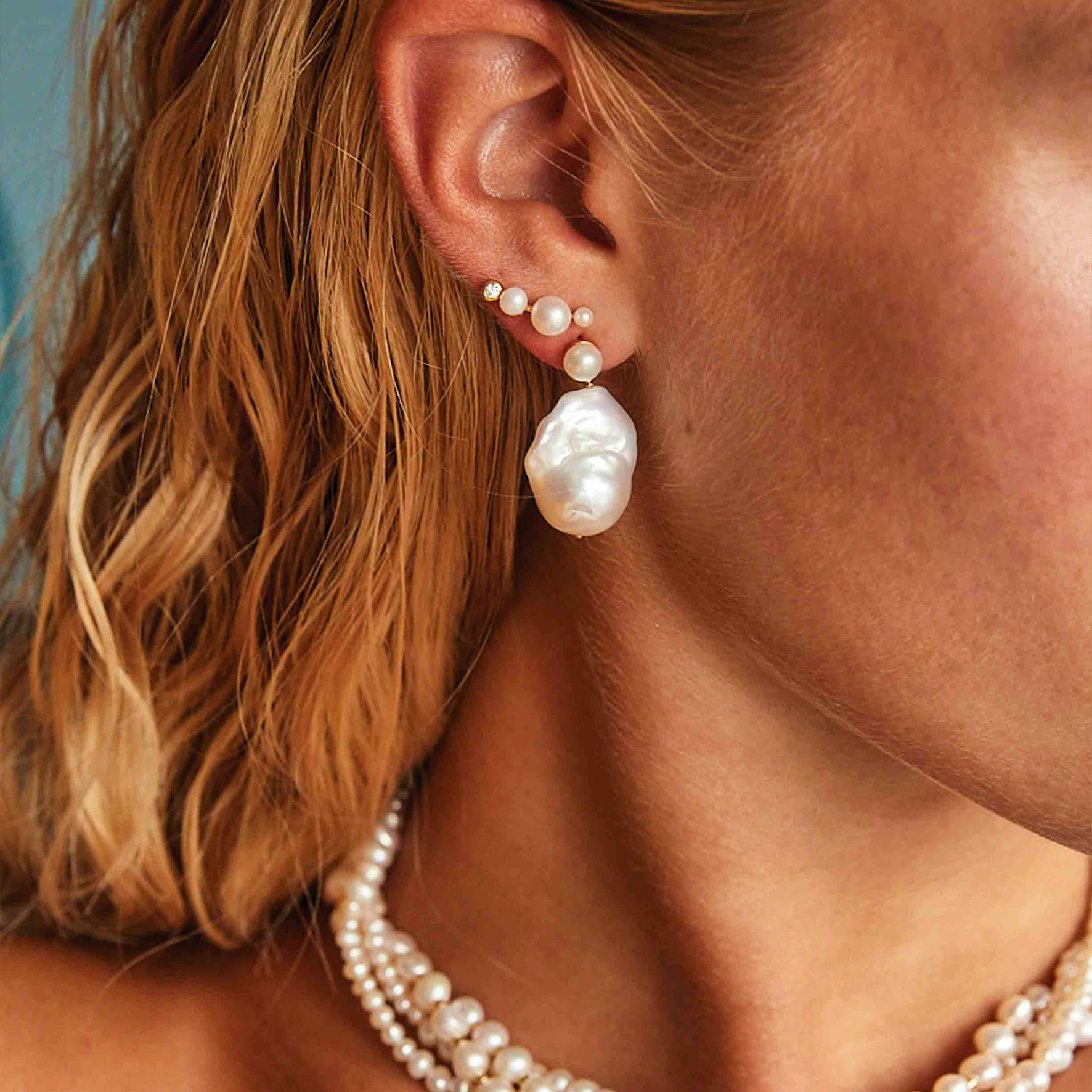 Saga Earring fra Hultquist Copenhagen i Forgylt-Sølv Sterling 925