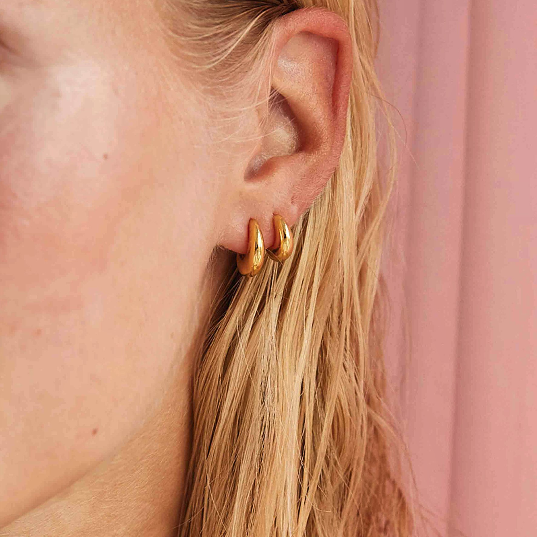 Nora Big Hoops fra Hultquist Copenhagen i Forgyldt-Sølv Sterling 925