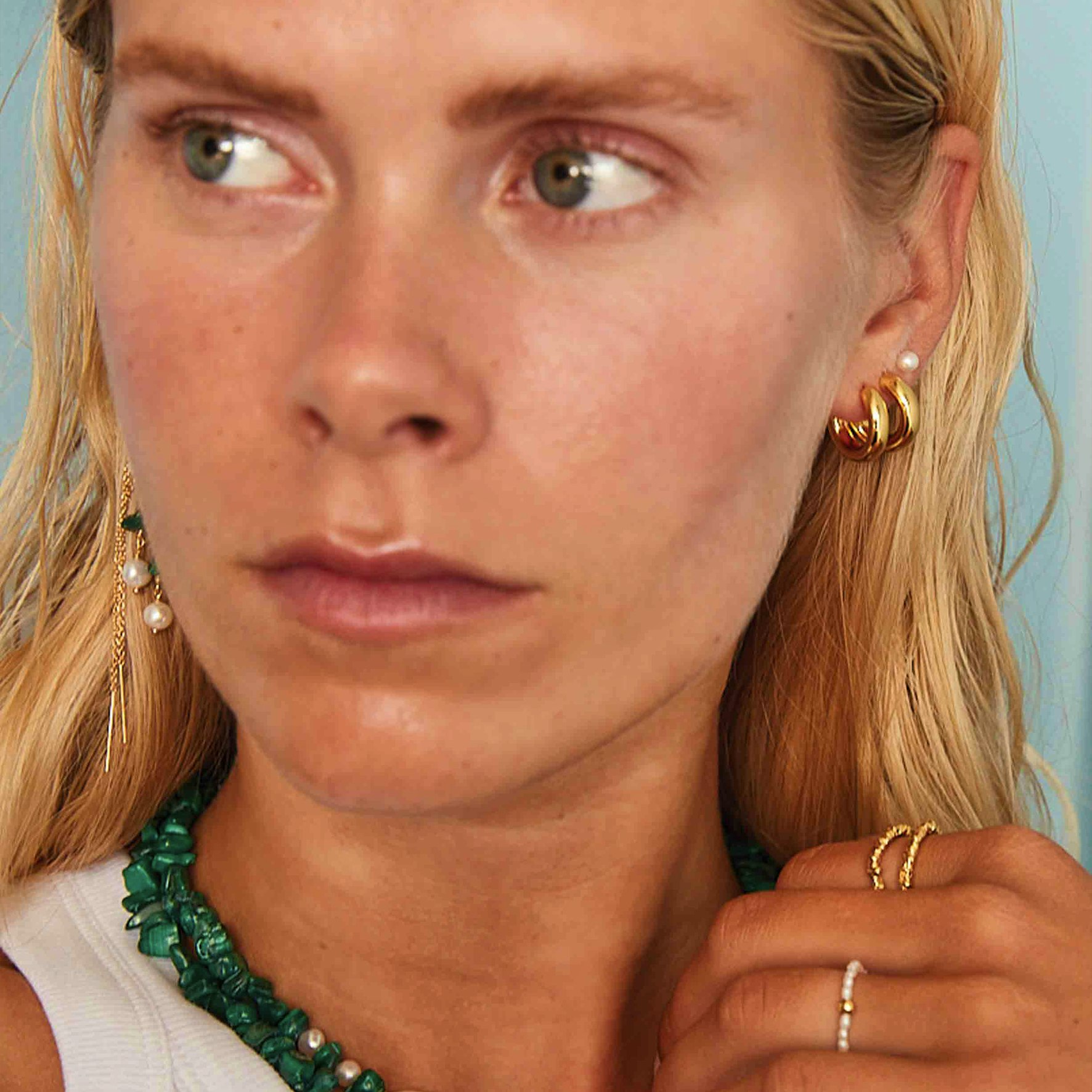 Liva Hoops von Hultquist Copenhagen in Vergoldet-Silber Sterling 925