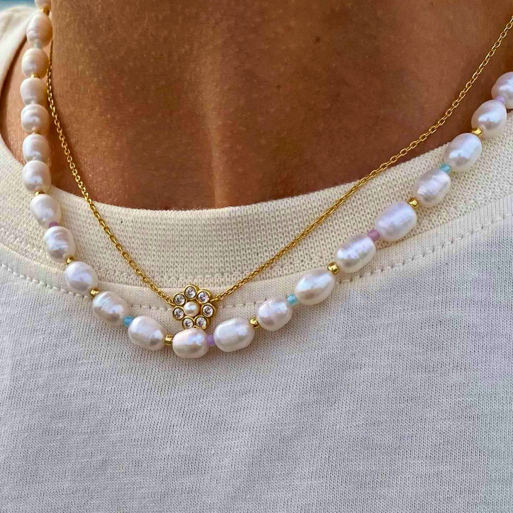 Aya Necklace z Hultquist Copenhagen v Pozlacené stříbro sterling 925