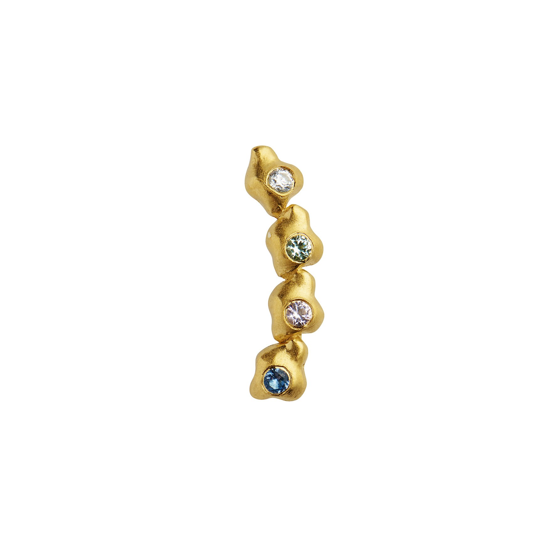 Four Glimpse Earring With Stones - Left from STINE A Jewelry in Goldplated-Silver Sterling 925