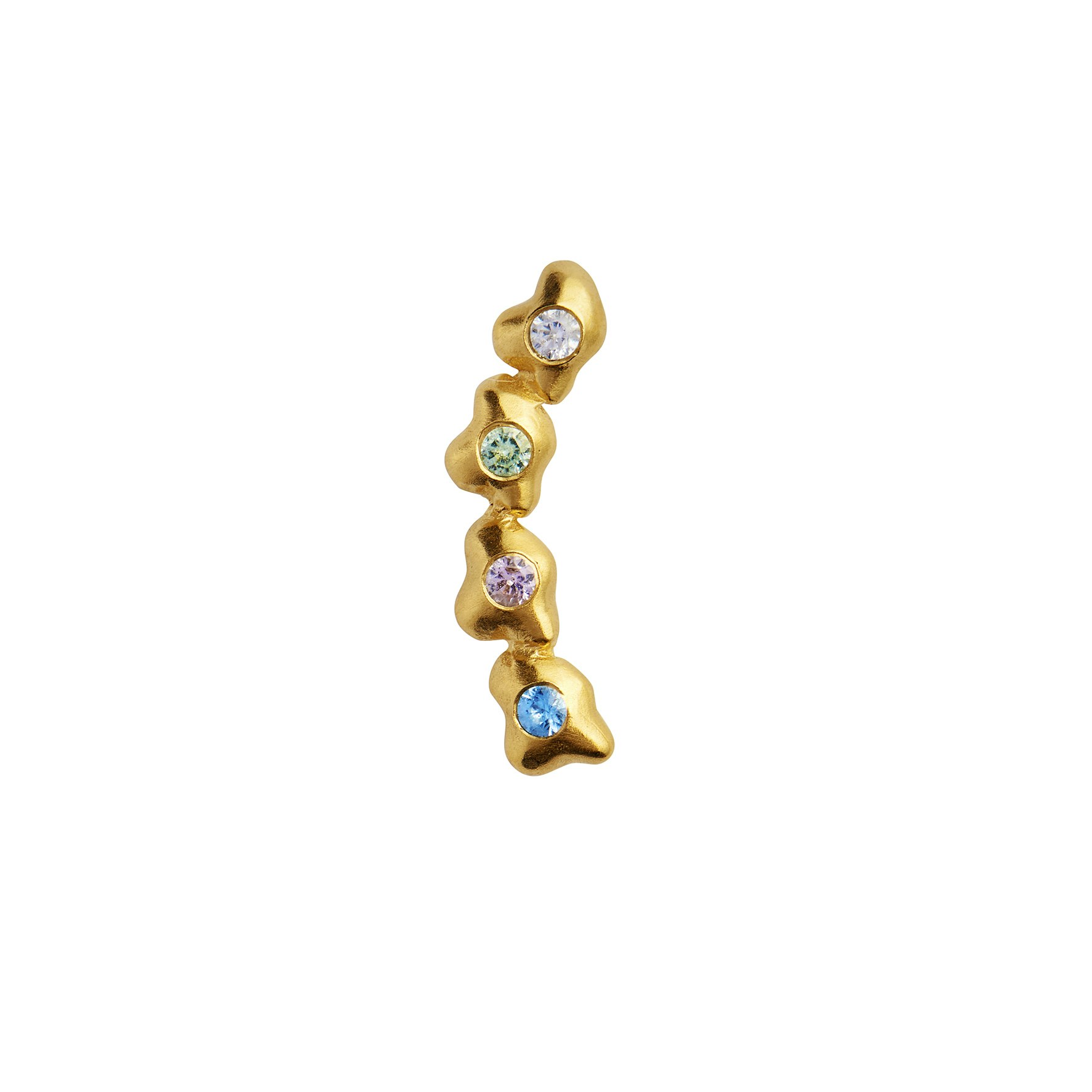 Four Glimpse Earring With Stones - Right from STINE A Jewelry in Goldplated Silver Sterling 925