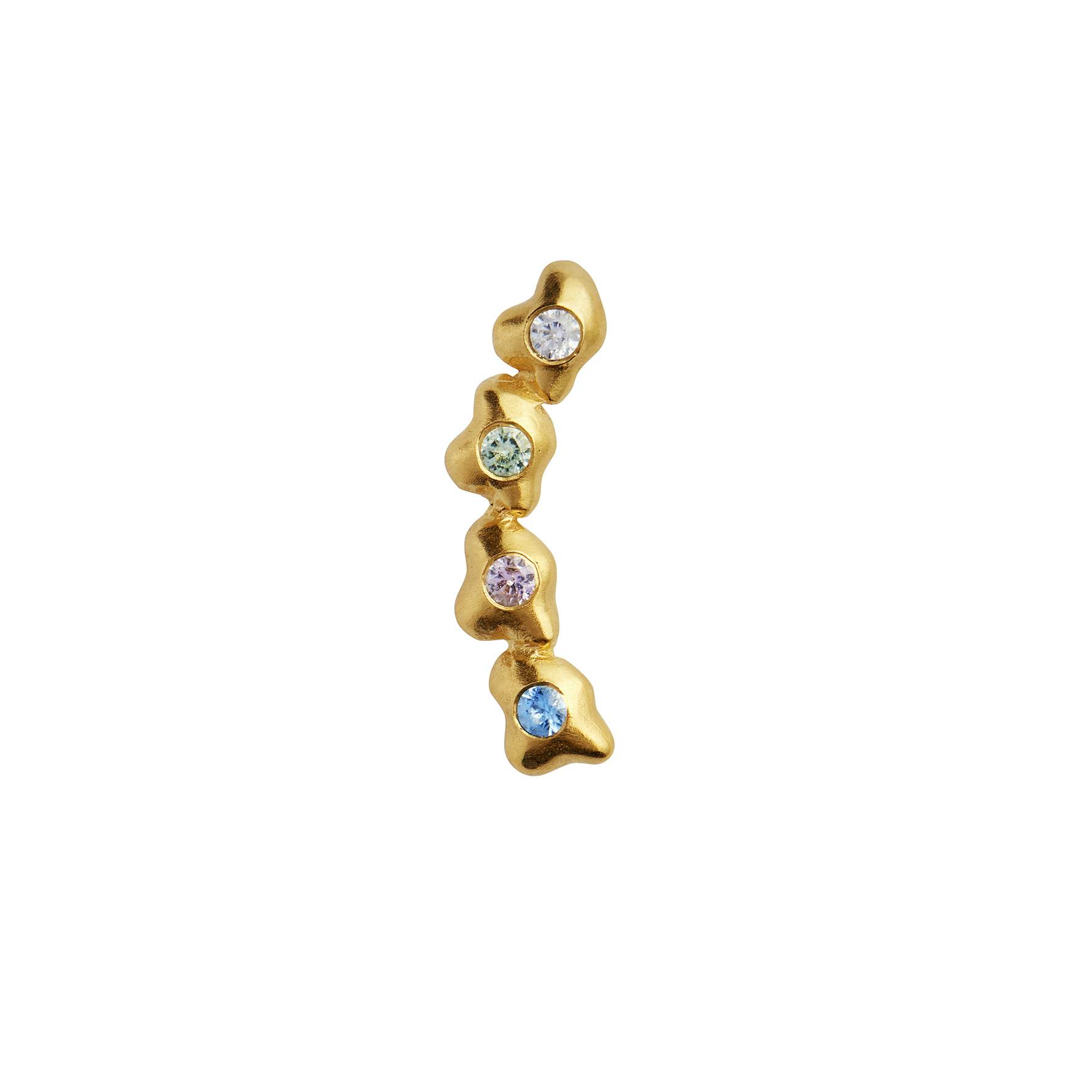 Four Glimpse Earring With Stones - Right from STINE A Jewelry in Goldplated-Silver Sterling 925