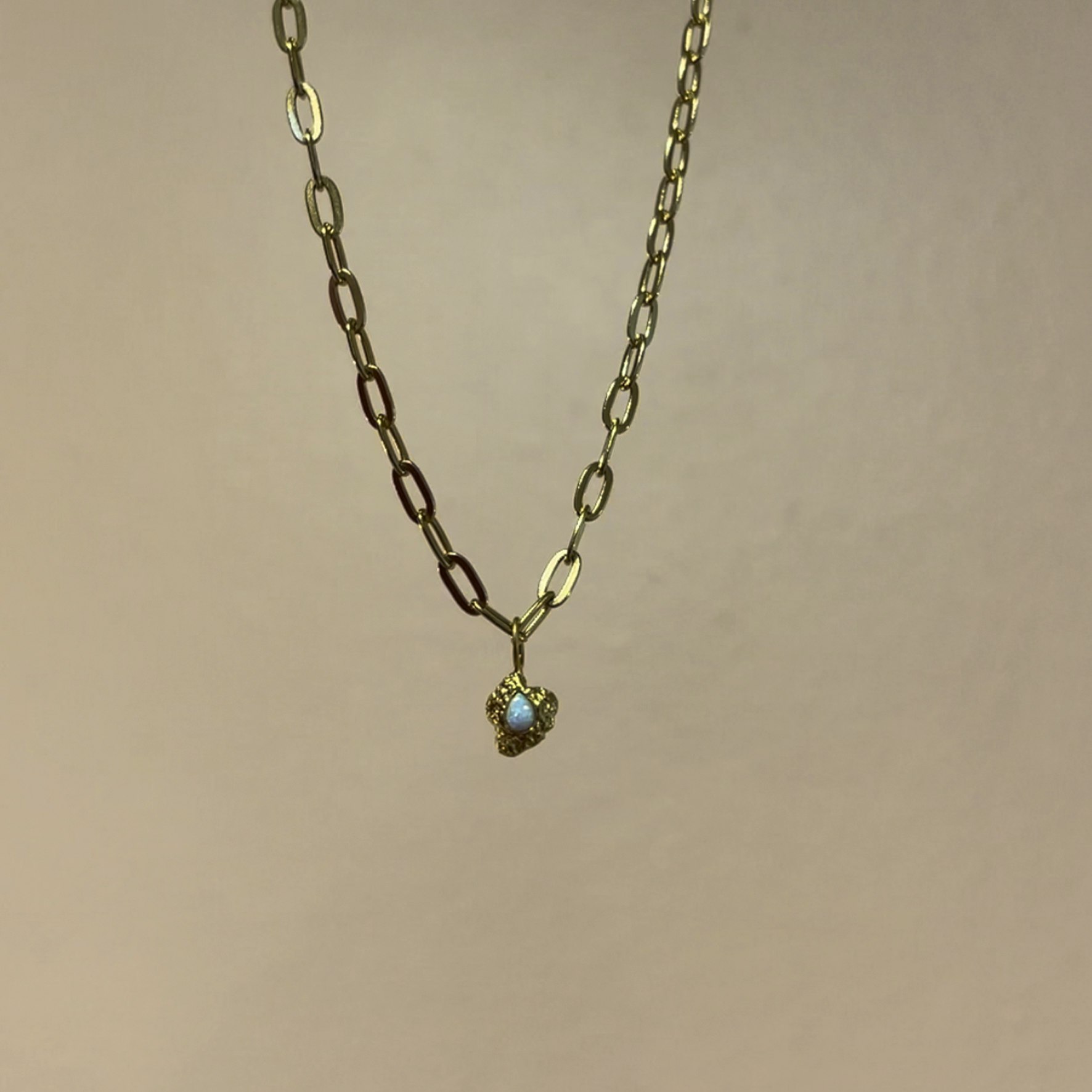 Ocean Glimpse Pendant With Opal fra STINE A Jewelry i Forgyldt-Sølv Sterling 925