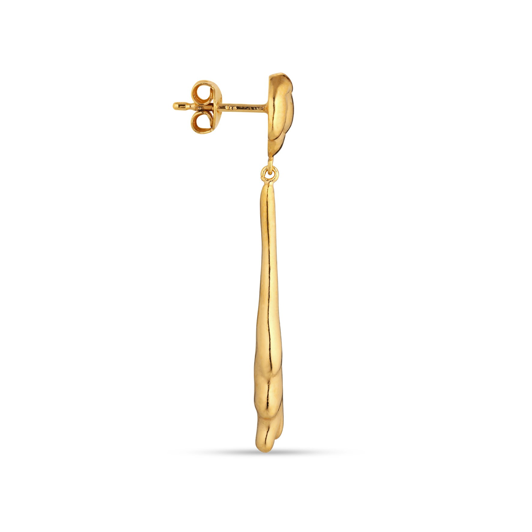 Drippy Earring With Drop Pendant from Jane Kønig in Goldplated-Silver Sterling 925