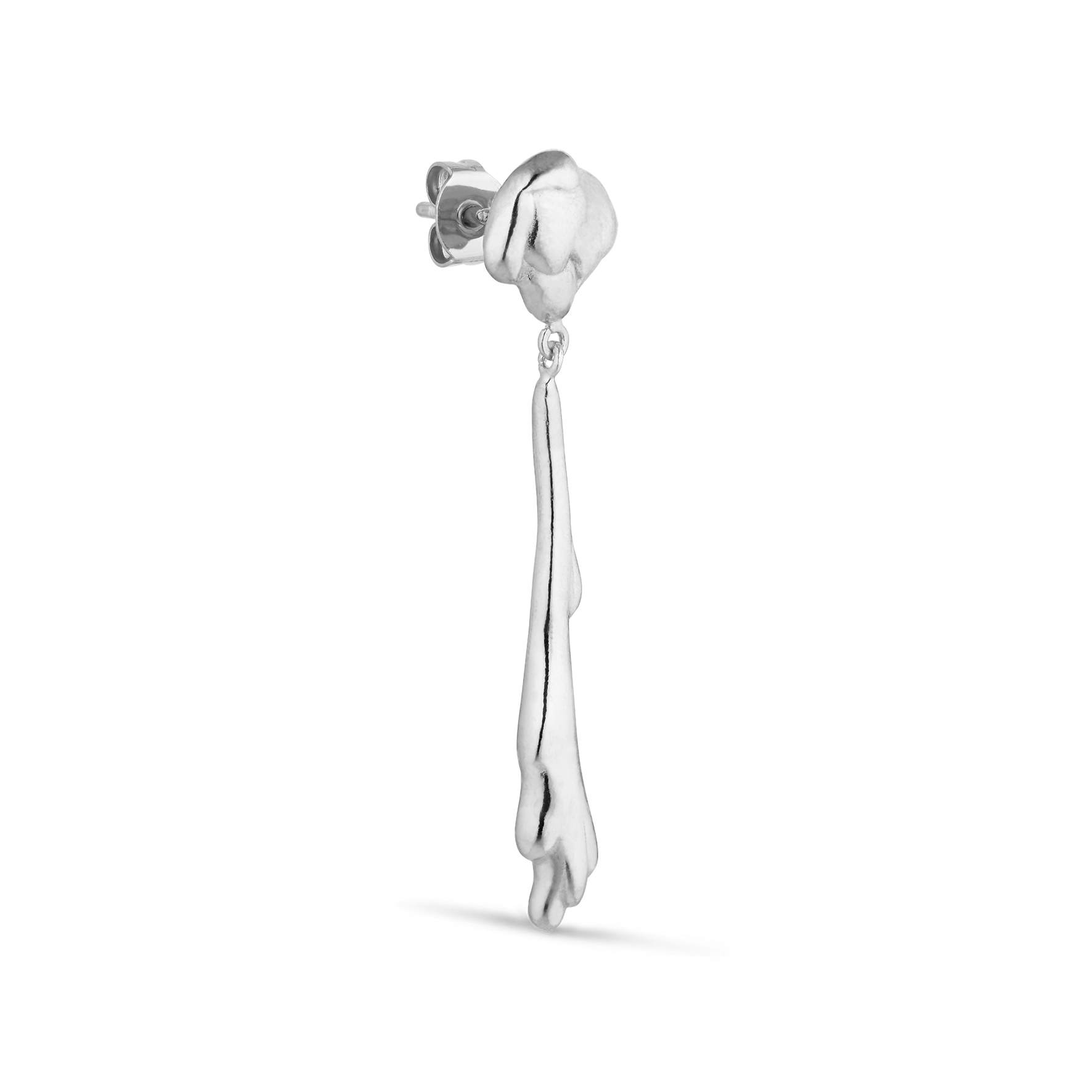 Drippy Earring With Drop Pendant von Jane Kønig in Silber Sterling 925