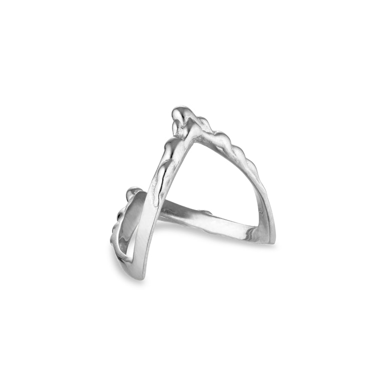 Drippy V-Ring fra Jane Kønig i Sølv Sterling 925