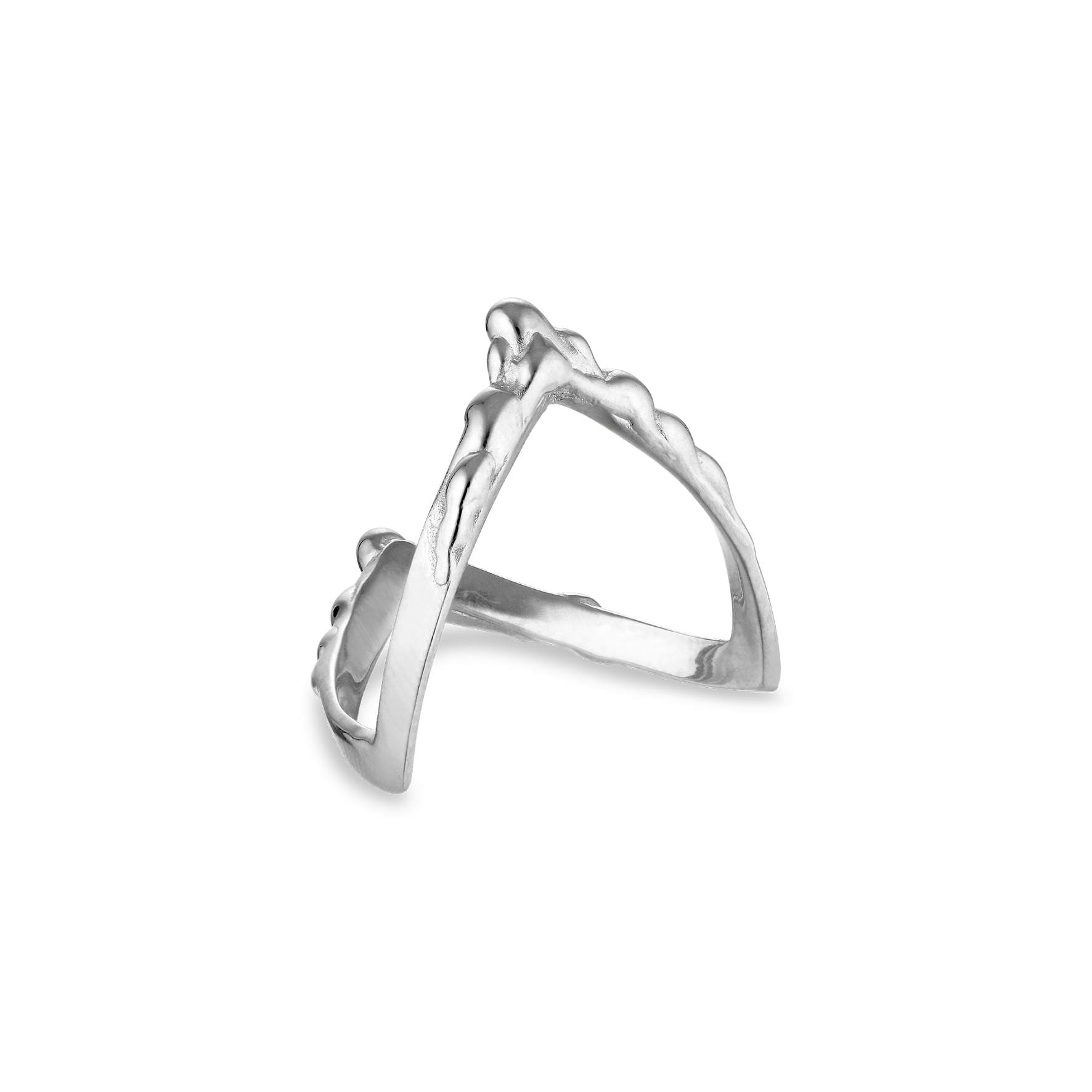 Drippy V-Ring fra Jane Kønig i Sølv Sterling 925