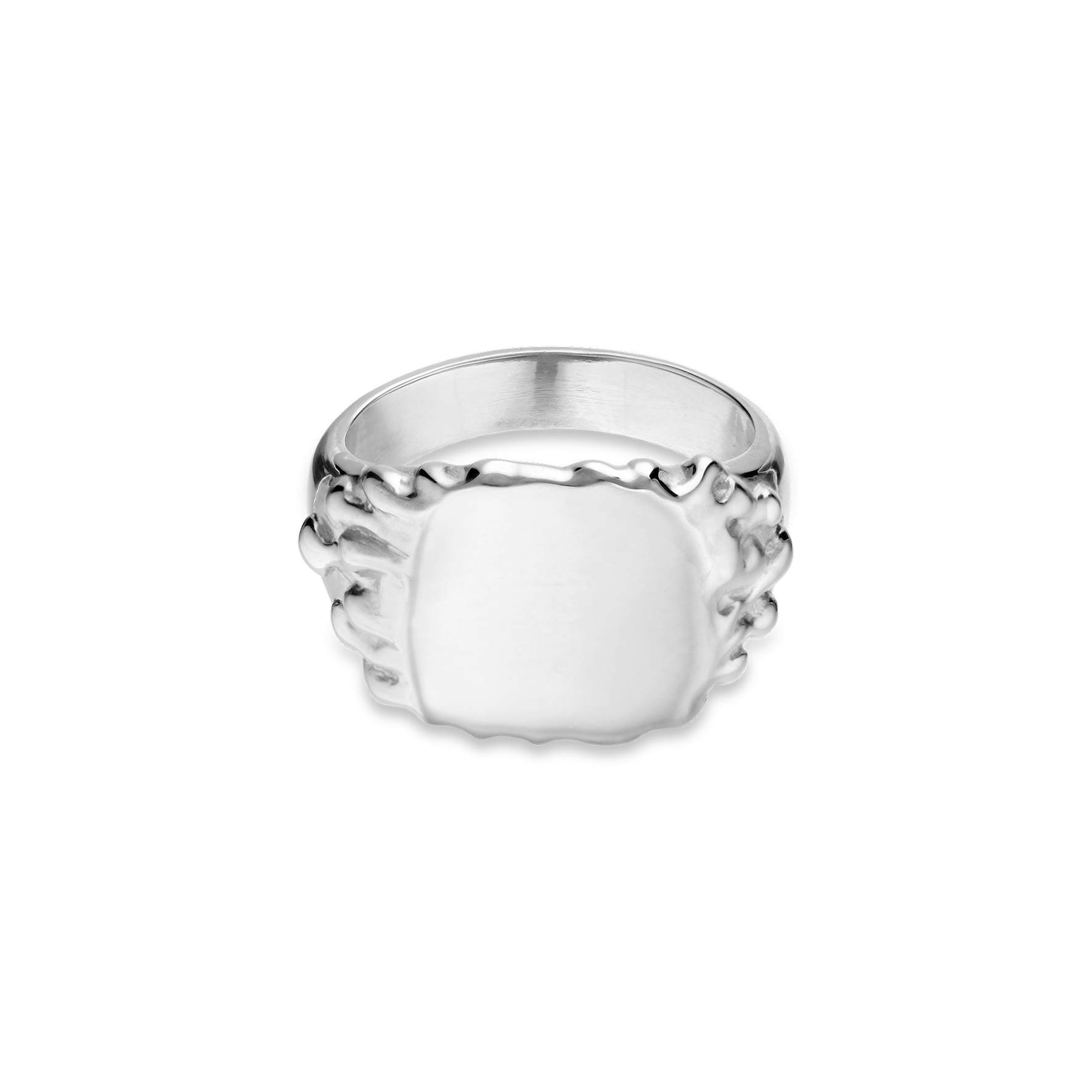 Drippy Signet Ring from Jane Kønig in Silver Sterling 925