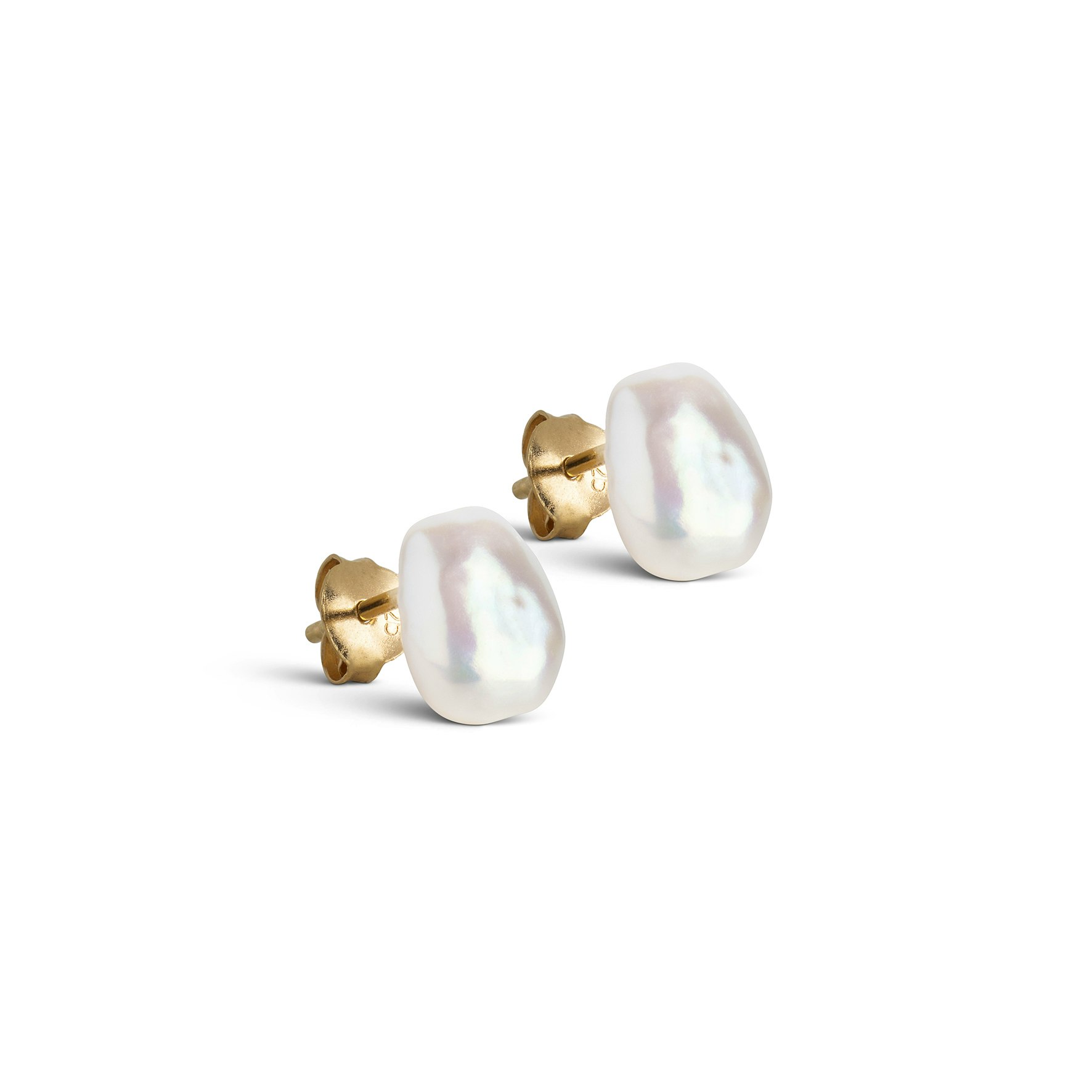 Baroque Pearl Studs von Enamel Copenhagen in Vergoldet-Silber Sterling 925