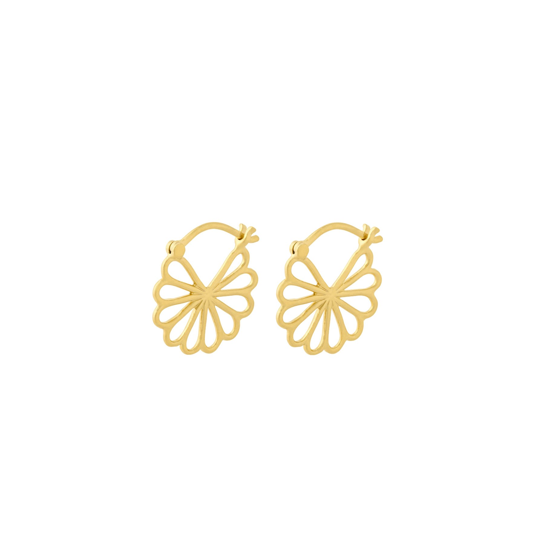 Small Bellis Earrings fra Pernille Corydon i Forgyldt-Sølv Sterling 925