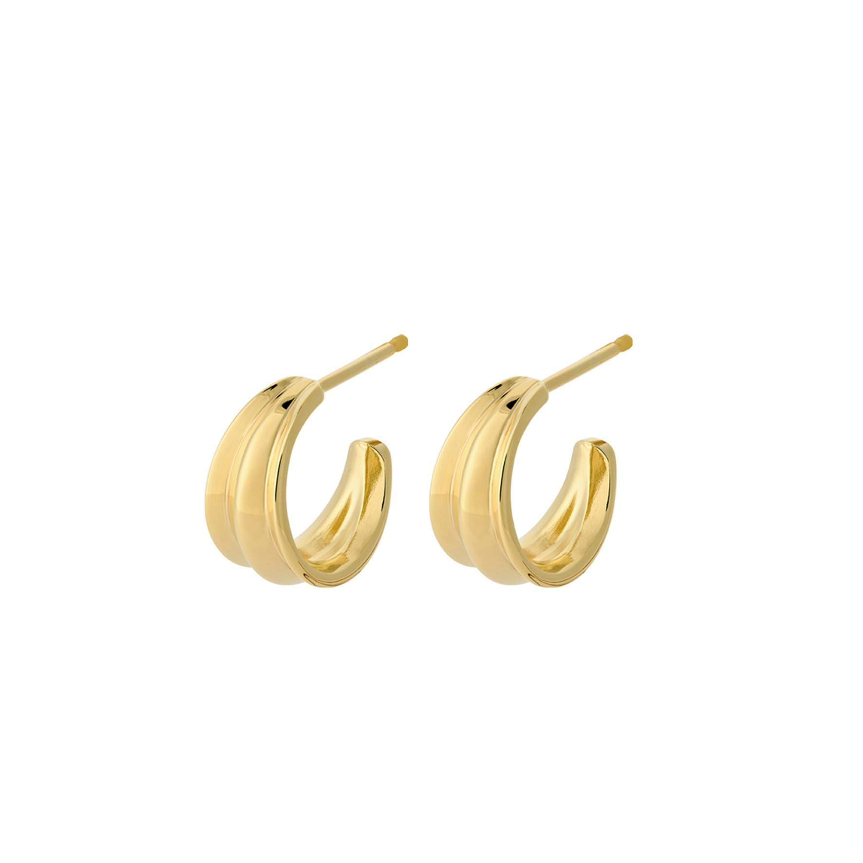 Mini Ocean Shine Earrings fra Pernille Corydon i Forgyldt-Sølv Sterling 925