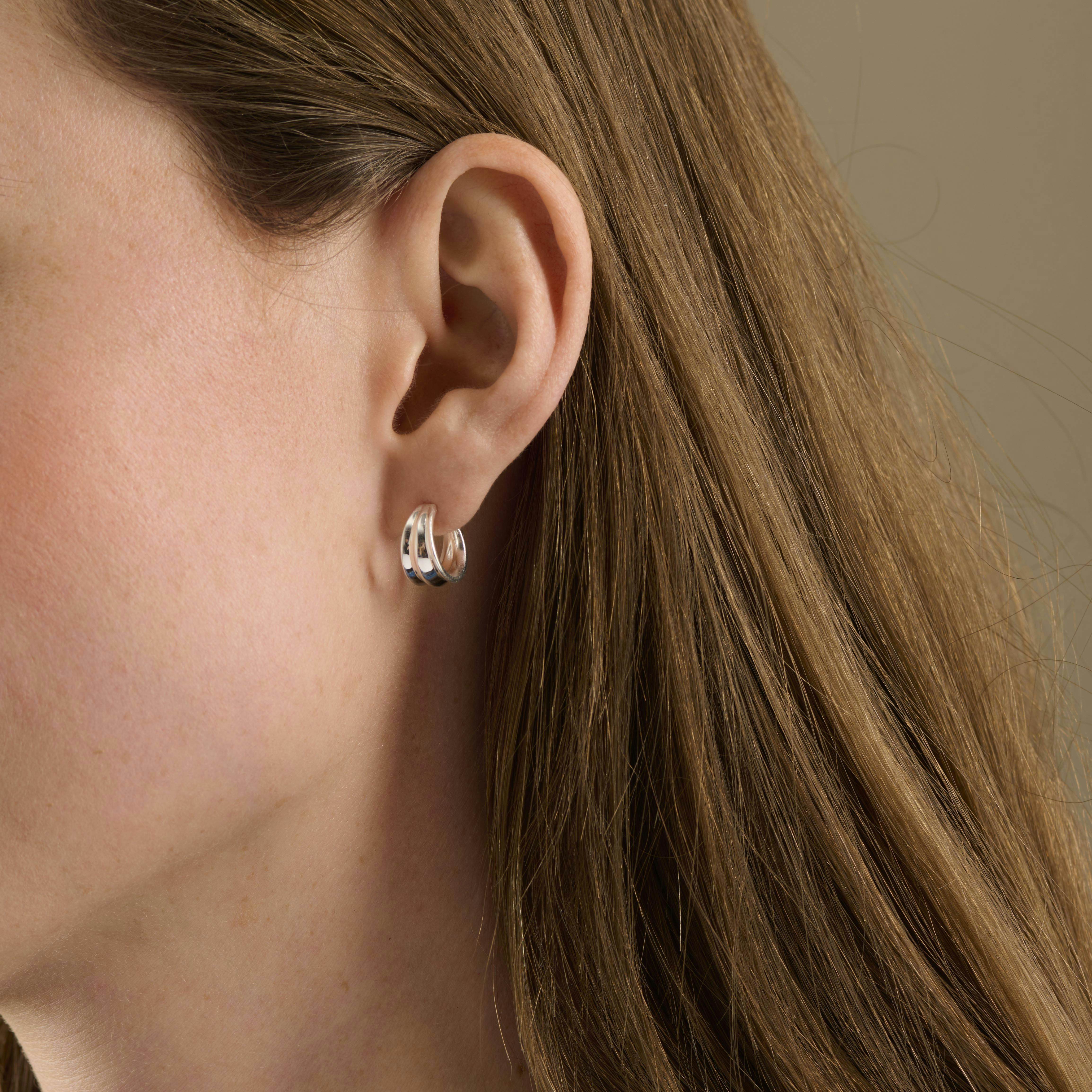 Mini Ocean Shine Earrings fra Pernille Corydon i Forgylt-Sølv Sterling 925