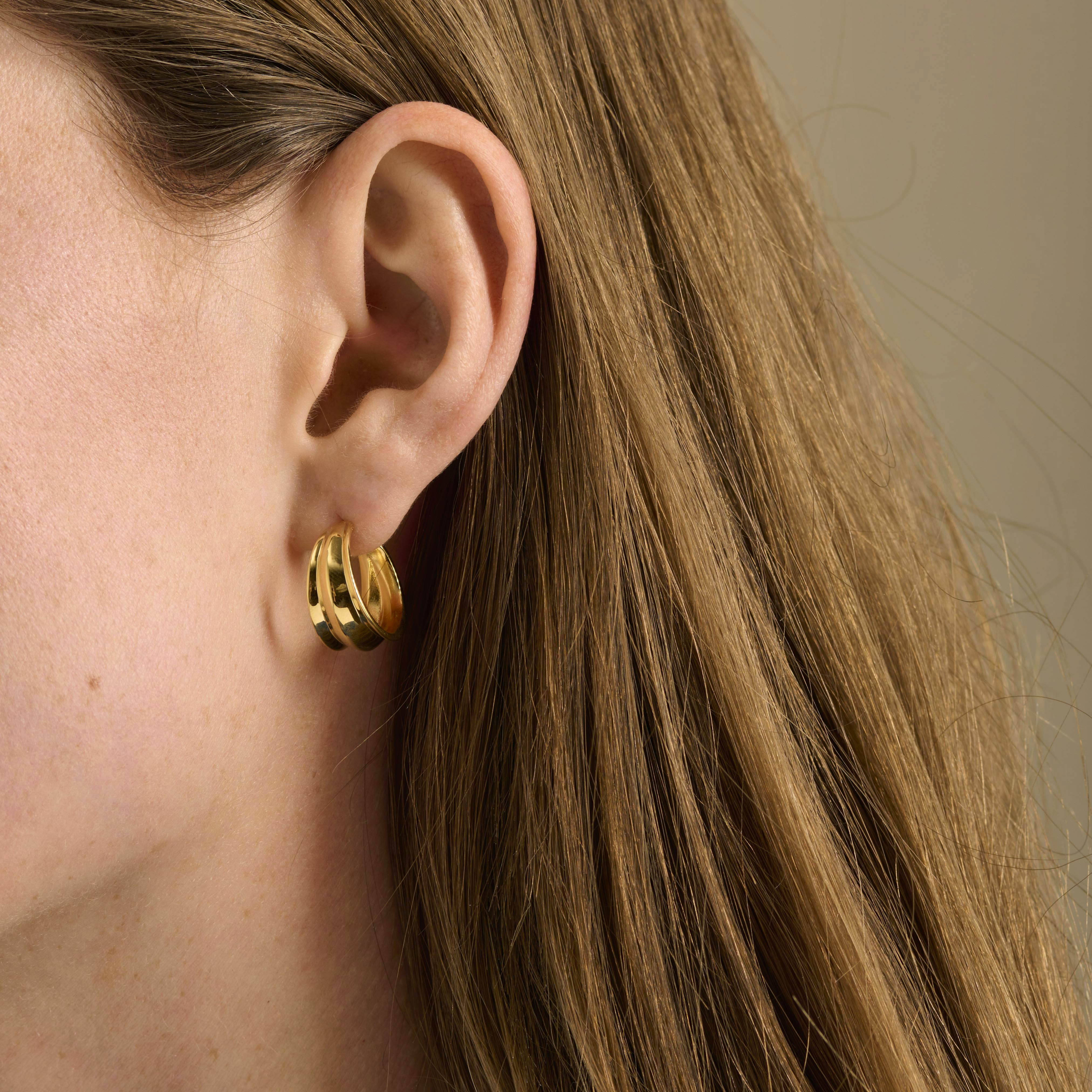 Ocean Shine Earrings fra Pernille Corydon i Forgyldt-Sølv Sterling 925