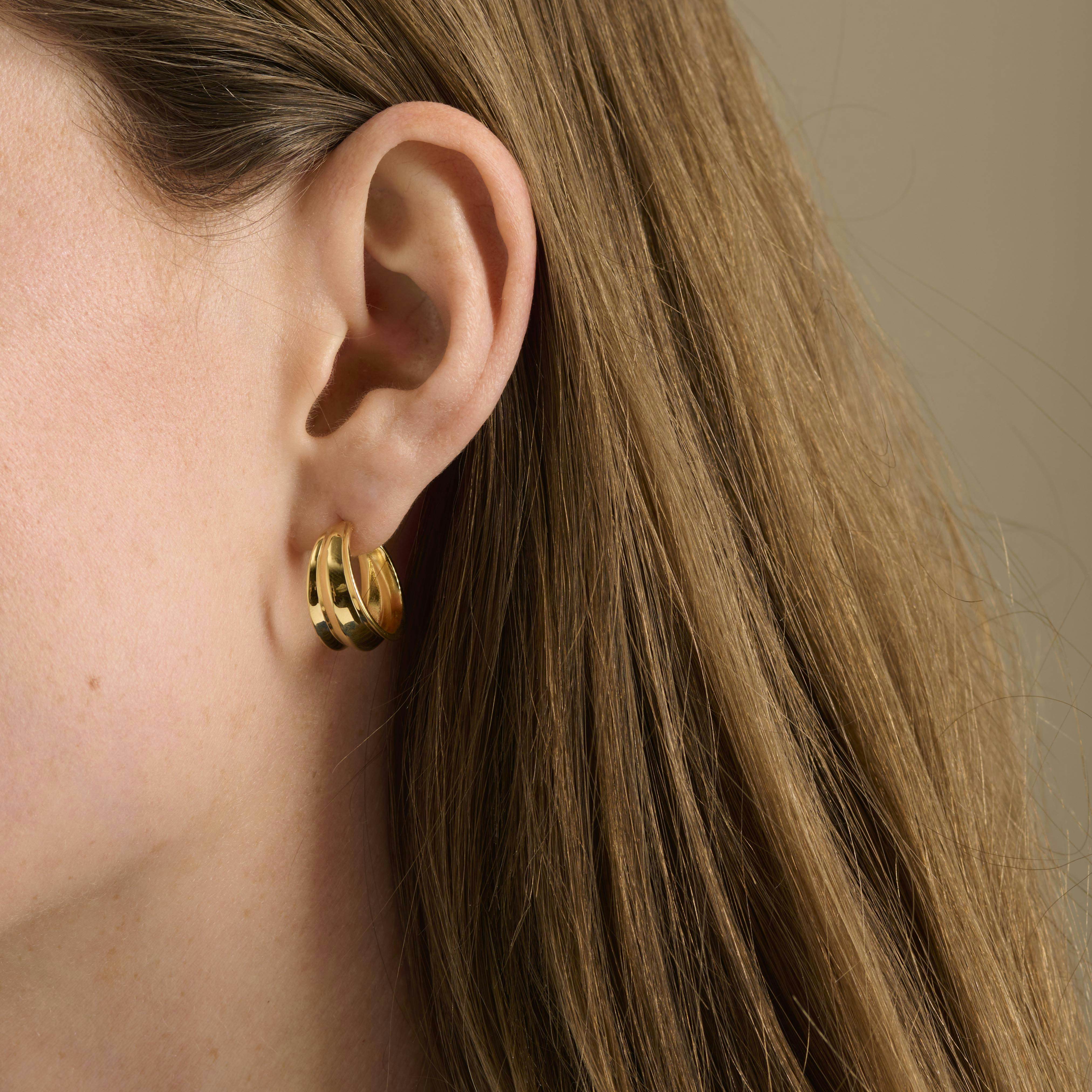 Ocean Shine Earrings fra Pernille Corydon i Forgylt-Sølv Sterling 925
