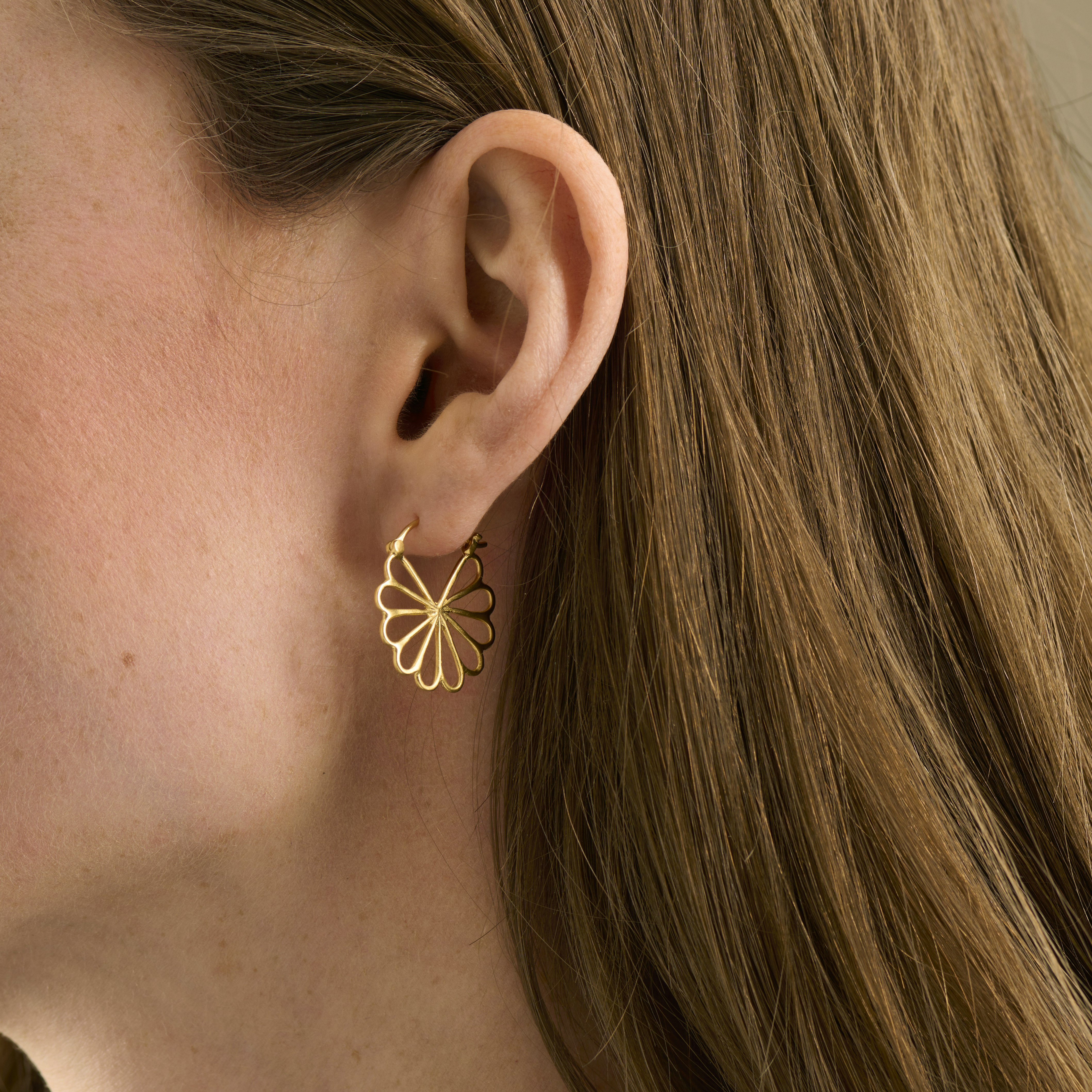 Bellis Earrings fra Pernille Corydon i Forgyldt-Sølv Sterling 925