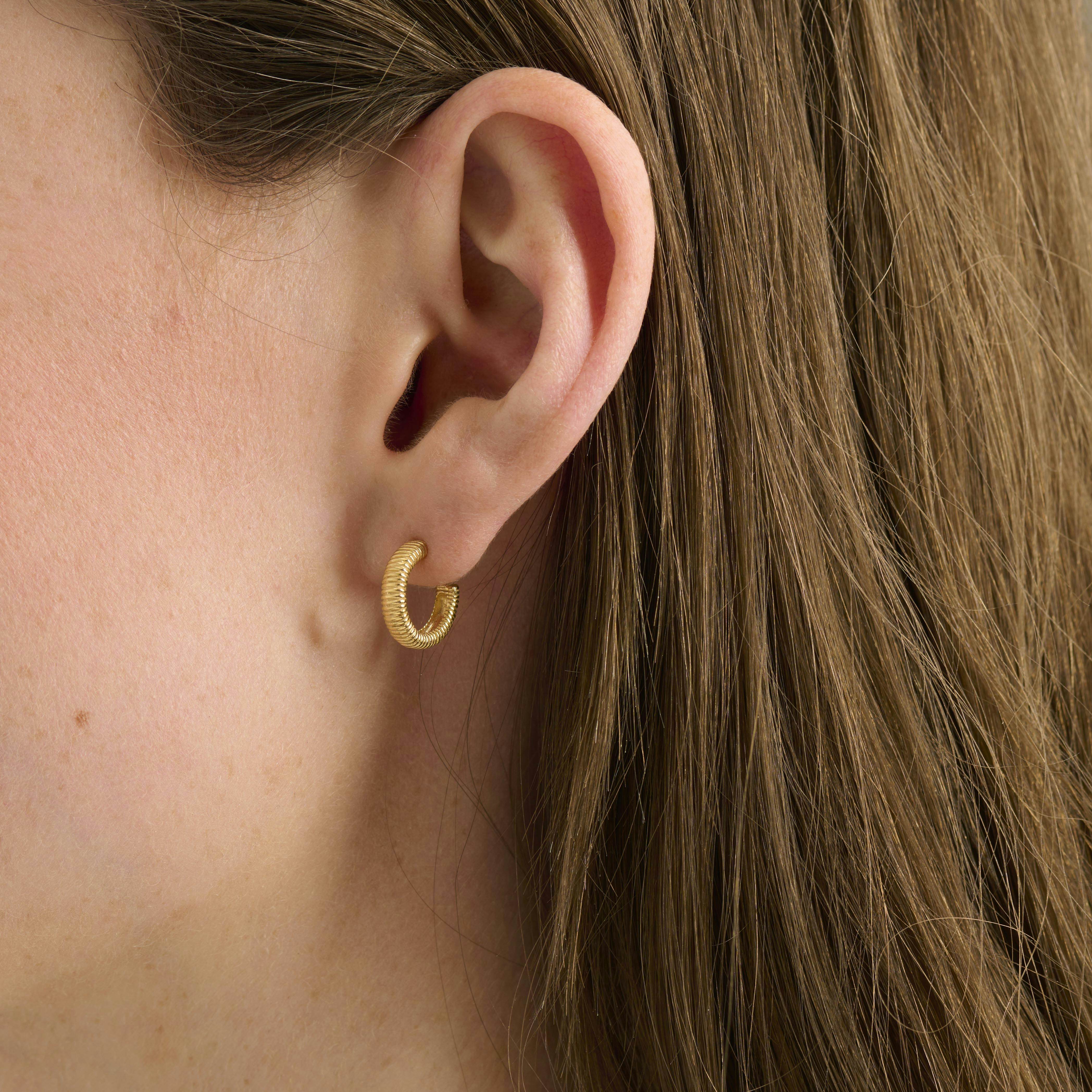 Mini Sea Breeze Earrings fra Pernille Corydon i Forgyldt-Sølv Sterling 925