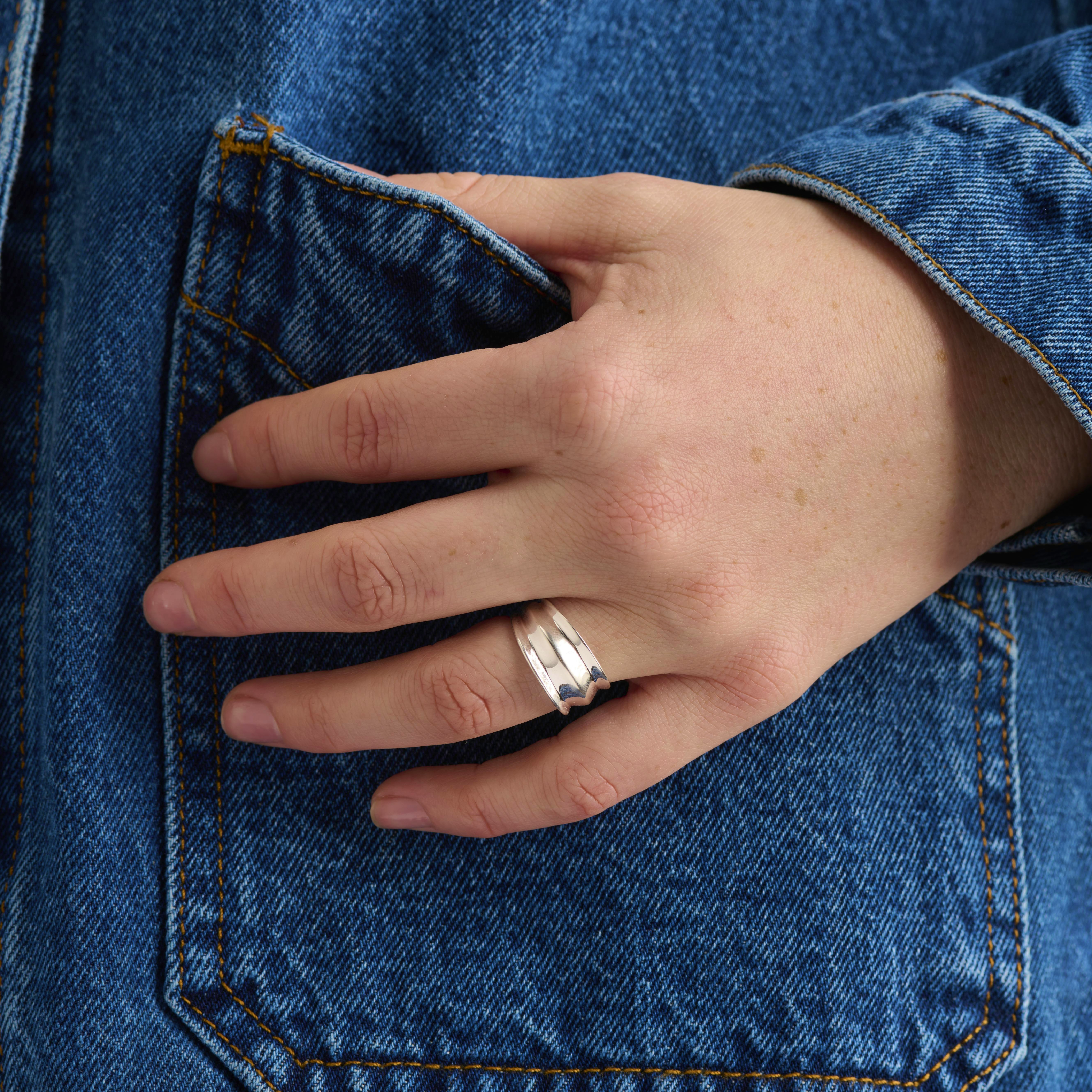 Ocean Shine Ring de Pernille Corydon dans Plaqué or-Argent Sterling 925