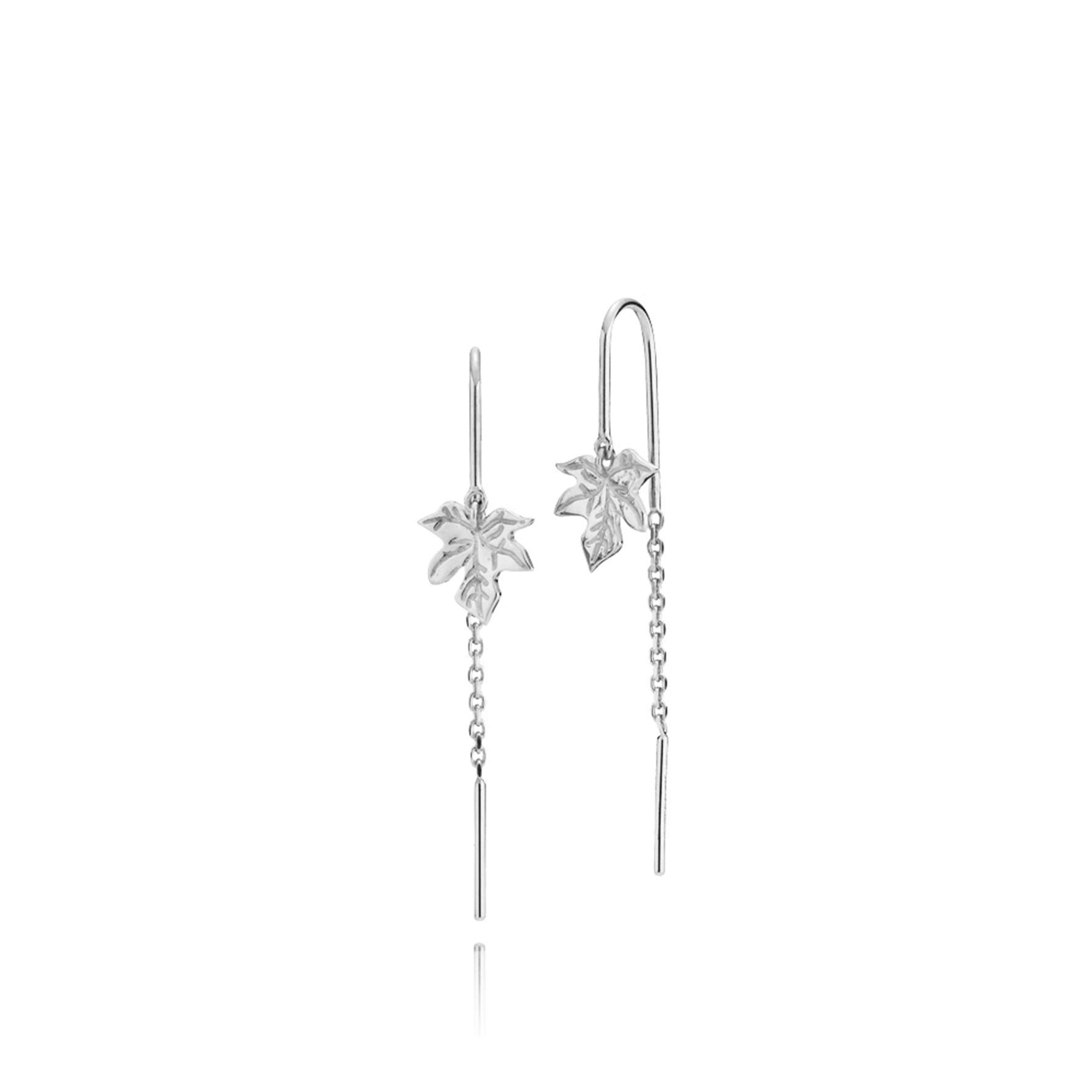 Caley Earchains With Leaf from Izabel Camille in Silver Sterling 925