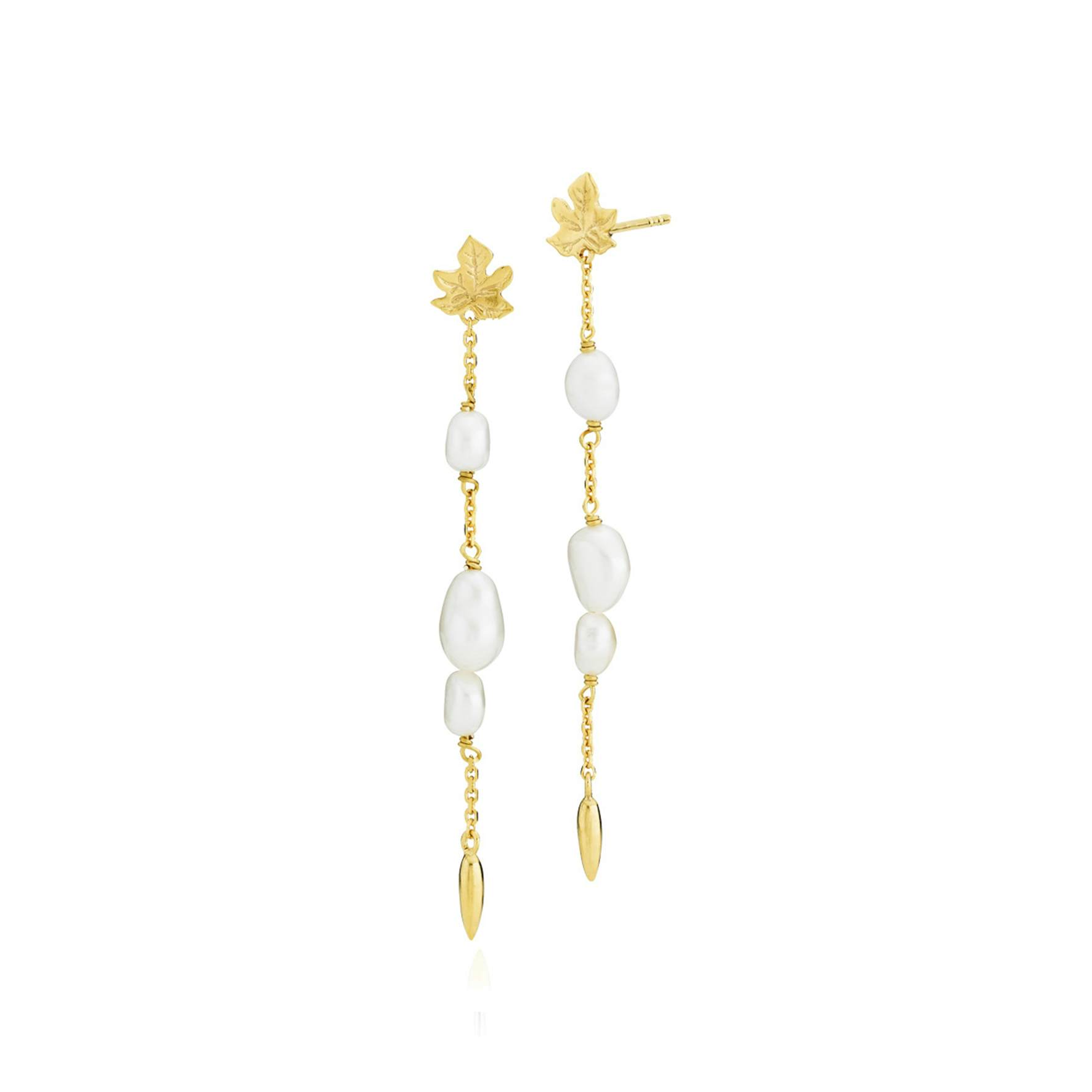 Caley Long Earrings from Izabel Camille in Goldplated-Silver Sterling 925