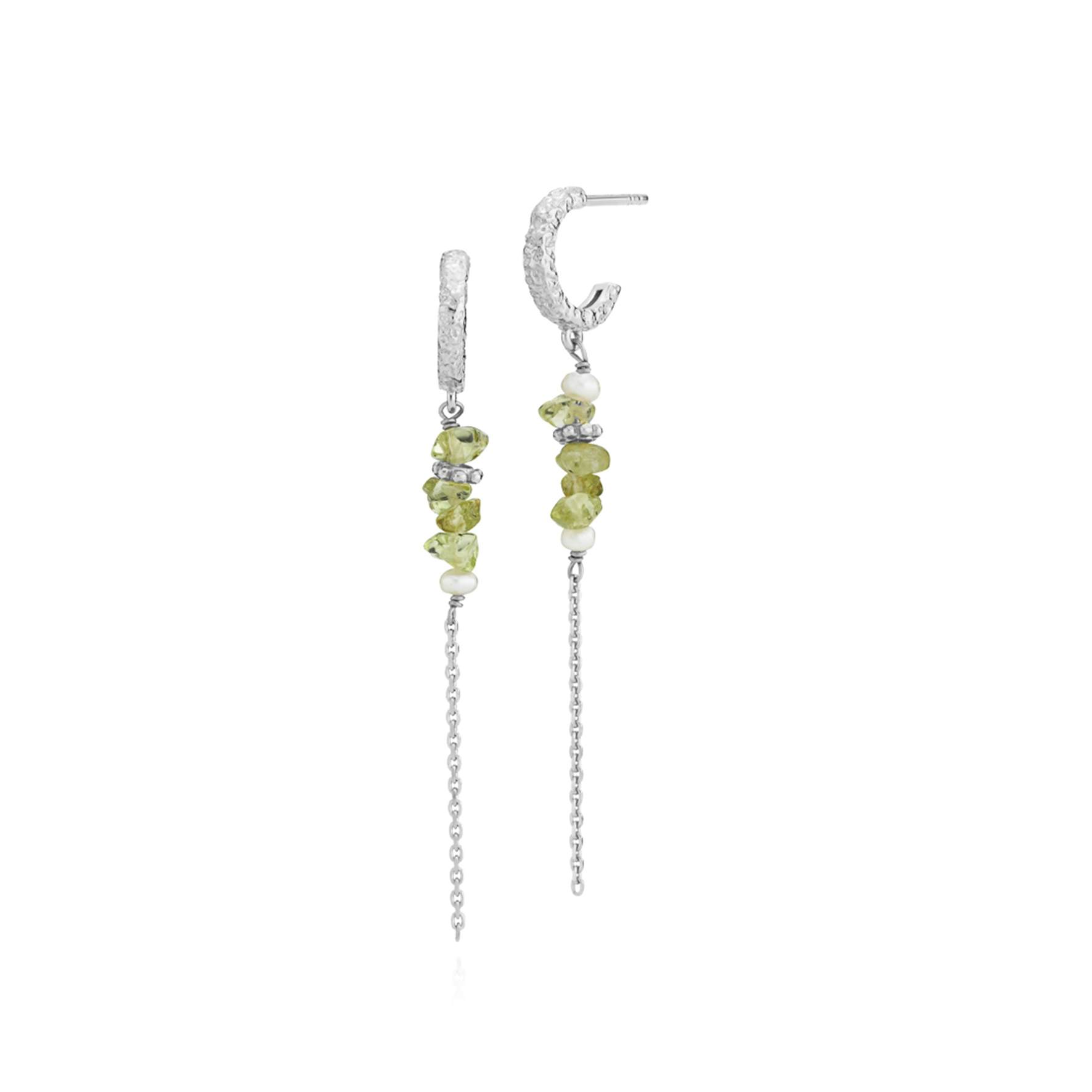 Beach Green Earrings from Sistie in Silver Sterling 925