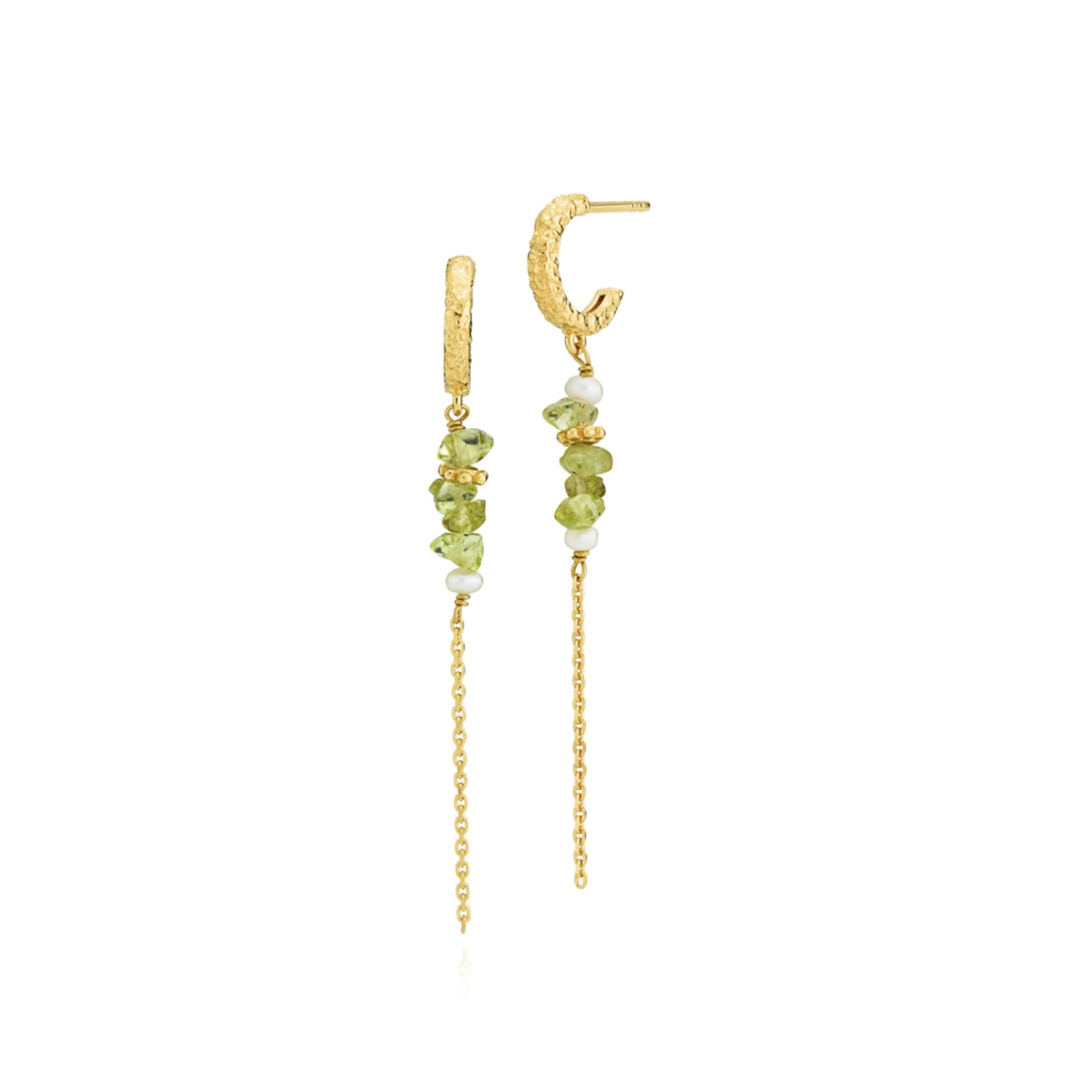 Beach Green Earrings from Sistie in Goldplated Silver Sterling 925