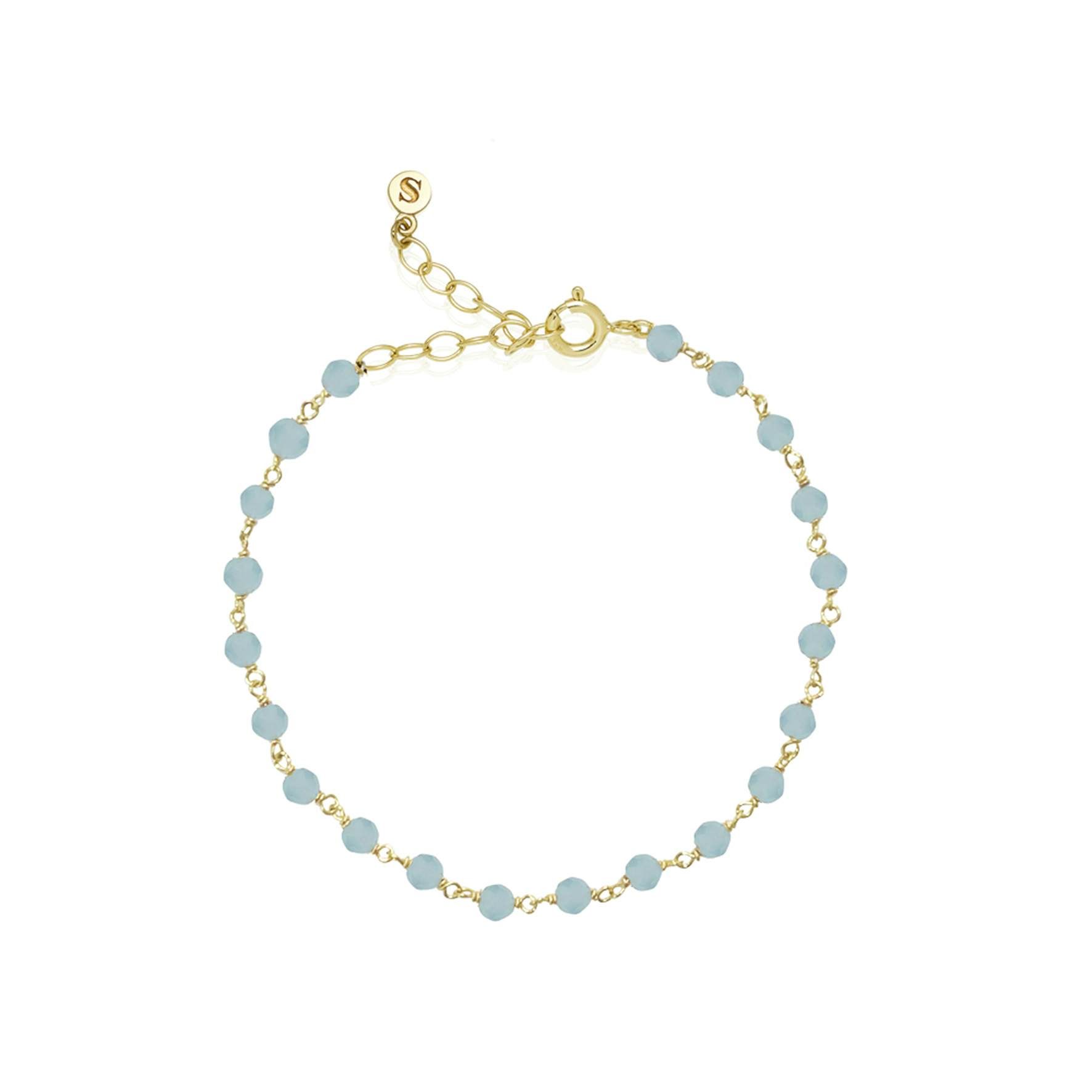Boheme Blue Bracelet von Sistie in Vergoldet-Silber Sterling 925