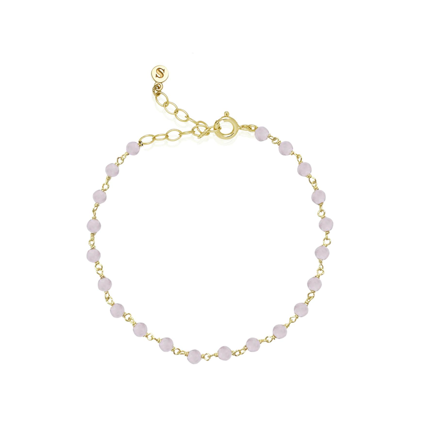 Boheme Pink Bracelet von Sistie in Vergoldet-Silber Sterling 925