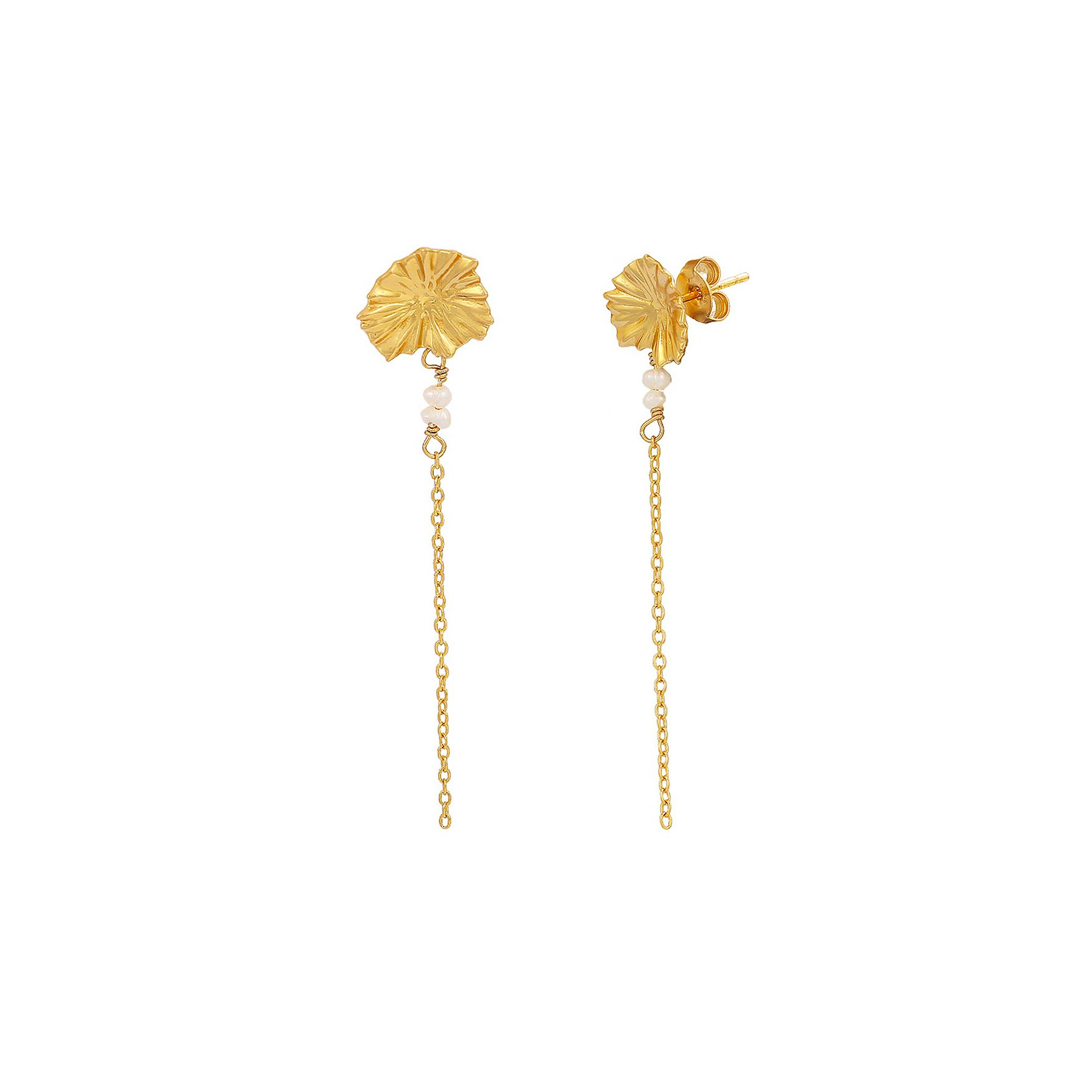Dagmar Chain Earrings from Hultquist Copenhagen in Goldplated Silver Sterling 925