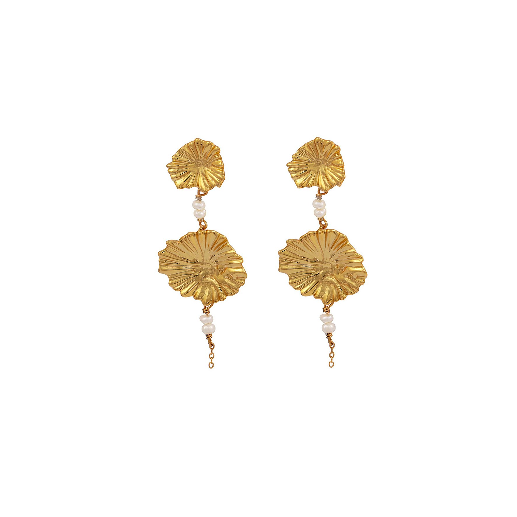 Dagmar Earrings van Hultquist Copenhagen in Verguld-Zilver Sterling 925