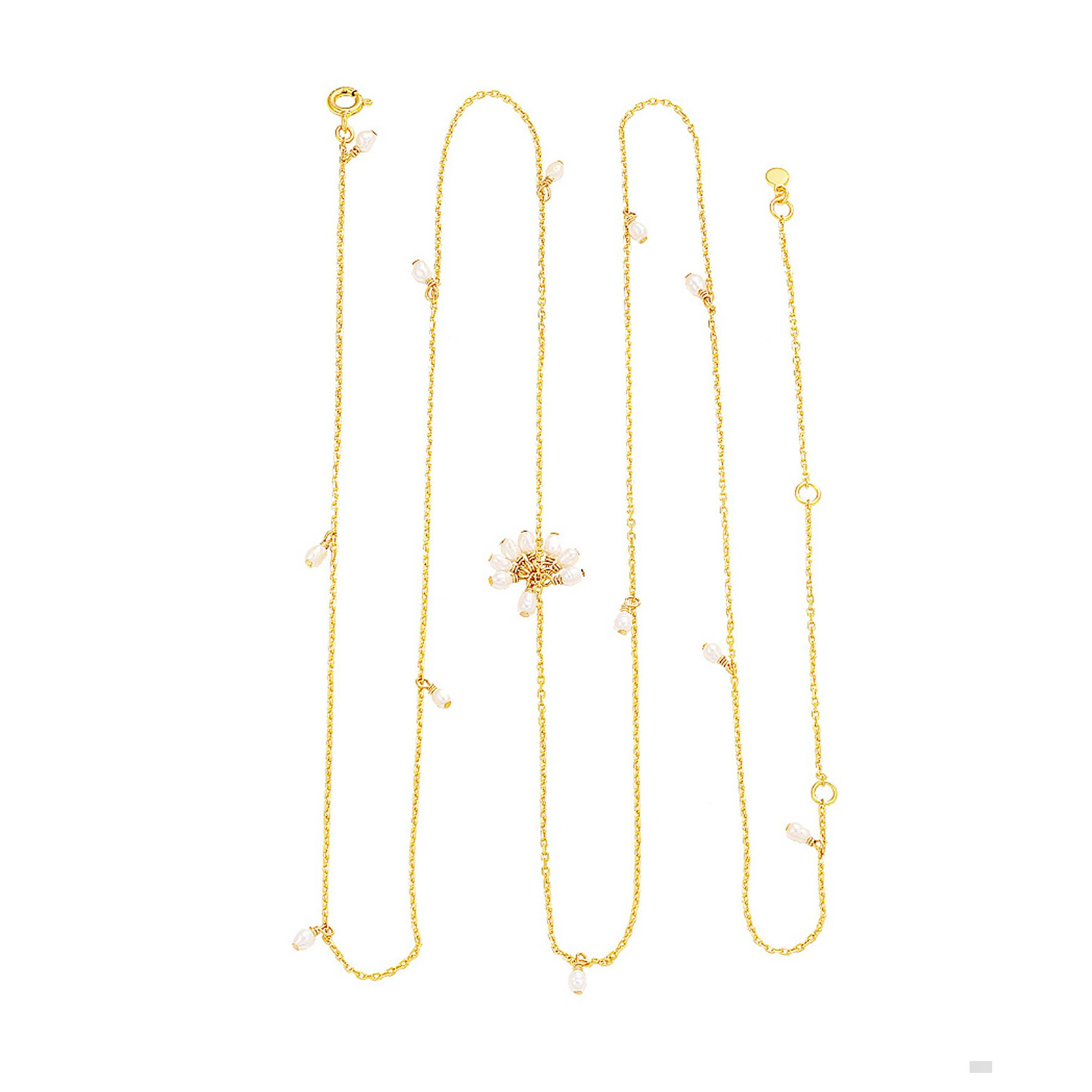 Selma Long Necklace fra Hultquist Copenhagen i Forgyldt-Sølv Sterling 925