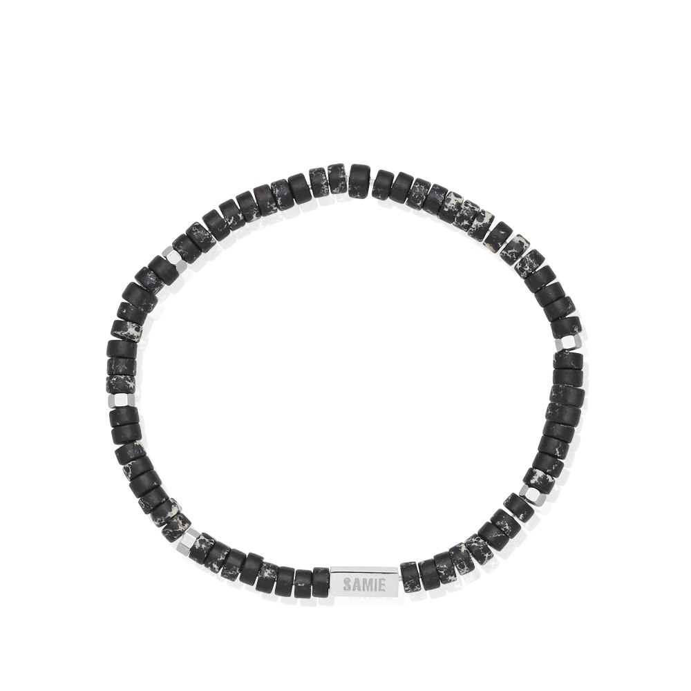 Evolution Bracelet Black Turquoise from SAMIE in Elastic cord
