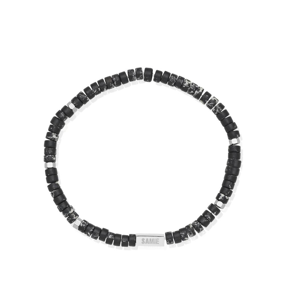 Evolution Bracelet Black Turquoise from SAMIE in Elastic cord