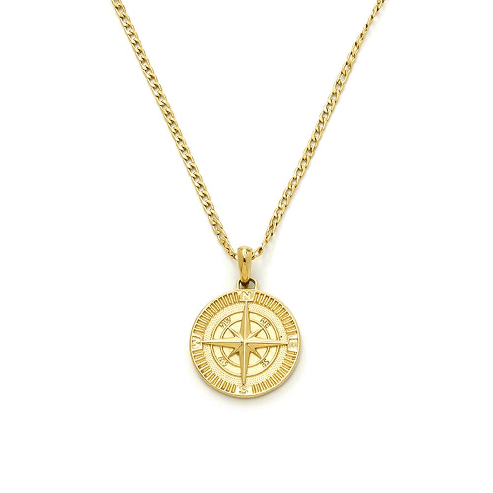 Compass Necklace from SAMIE in Goldplated Stainless steel