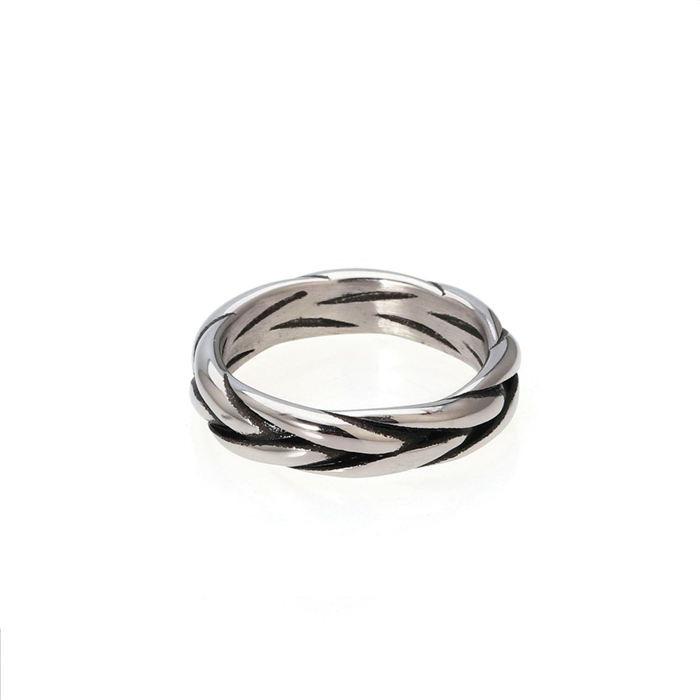 Rope Ring from SAMIE in Stainless steel