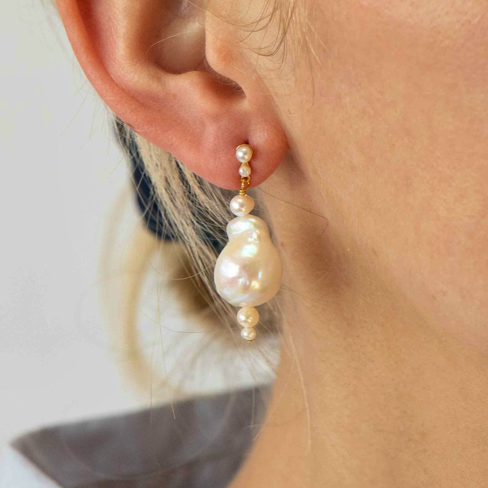 Thea Earrings fra Hultquist Copenhagen i Forgyldt-Sølv Sterling 925