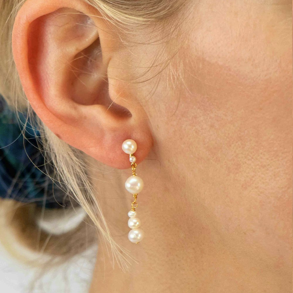 Thea Earrings fra Hultquist Copenhagen i Forgyldt-Sølv Sterling 925