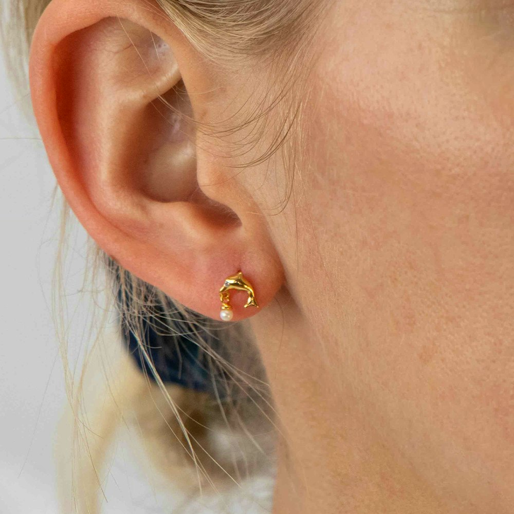 Olga Studs fra Hultquist Copenhagen i Forgyldt-Sølv Sterling 925