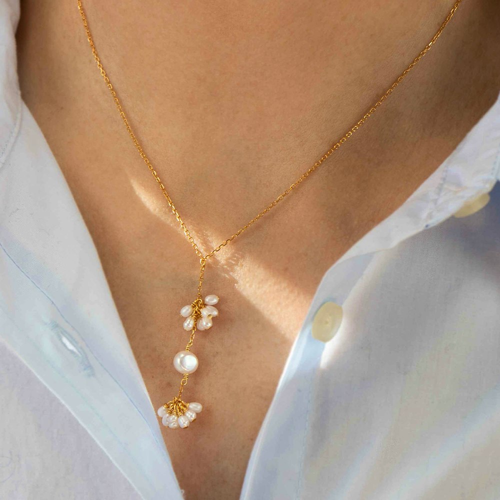 Selma Necklace fra Hultquist Copenhagen i Forgyldt-Sølv Sterling 925