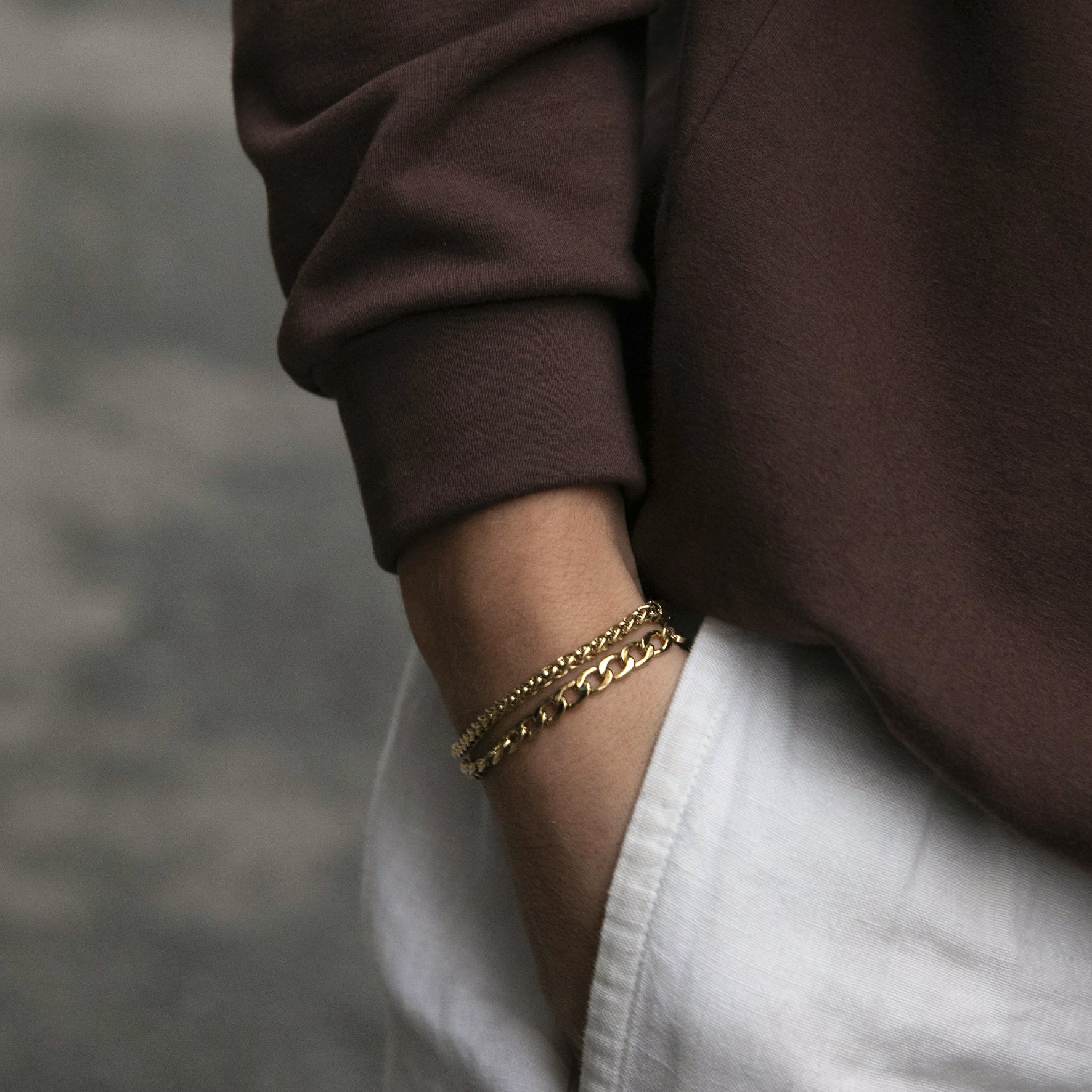 Curb Chain Bracelet von SAMIE in Vergoldetes Edelstahl
