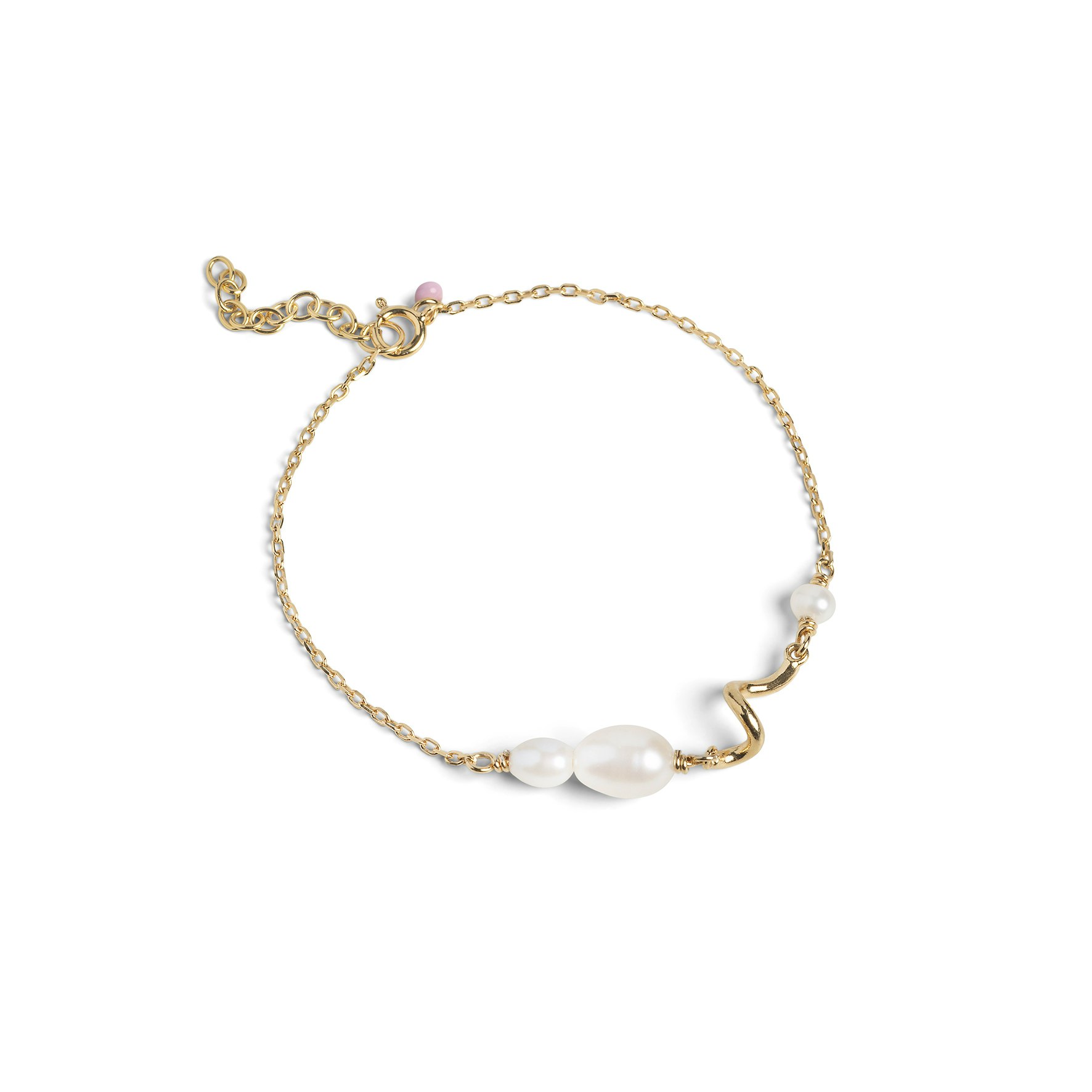 Pearlie Twist Bracelet fra Enamel Copenhagen i Forgylt-Sølv Sterling 925