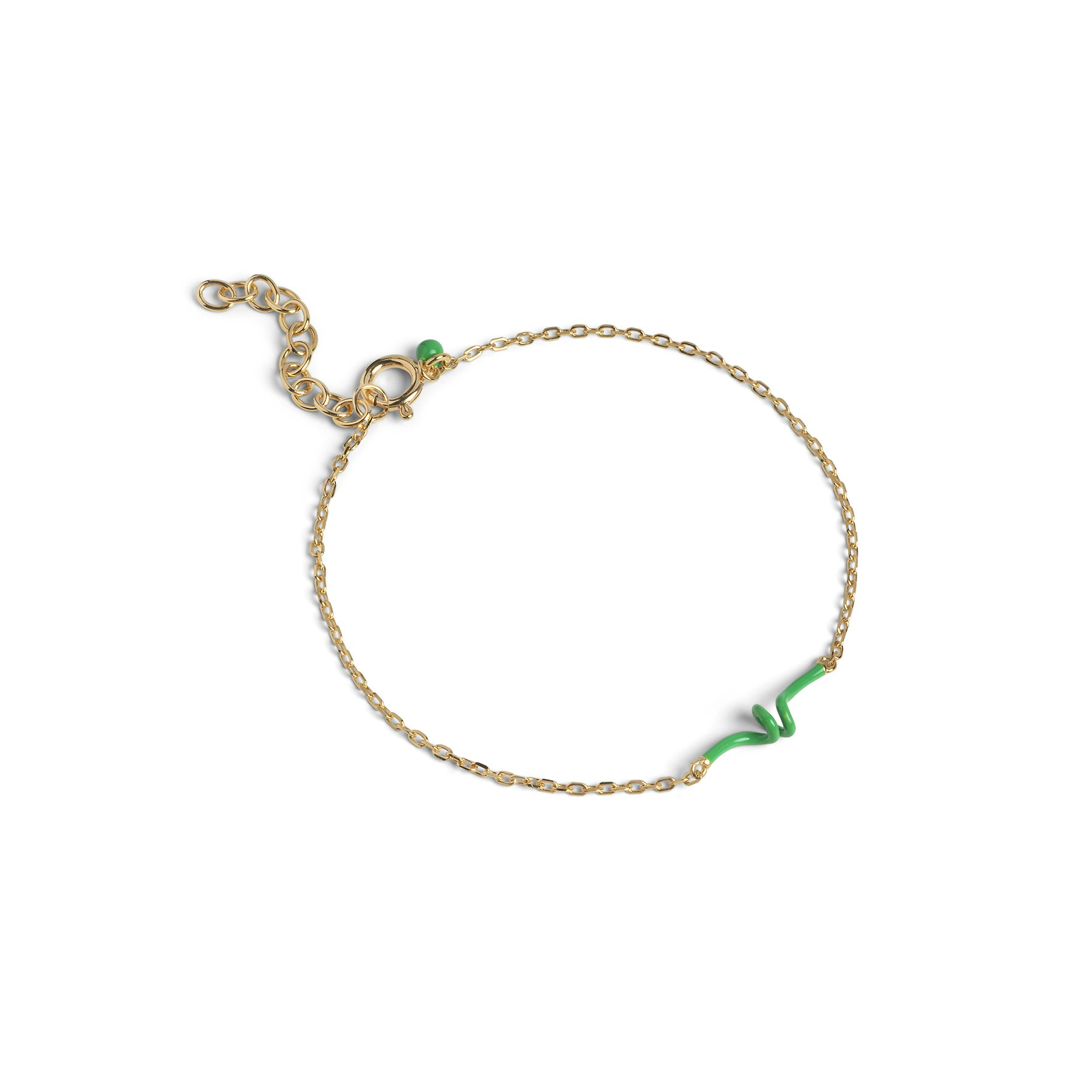 Twist Bracelet Grass Green fra Enamel Copenhagen i Forgyldt-Sølv Sterling 925